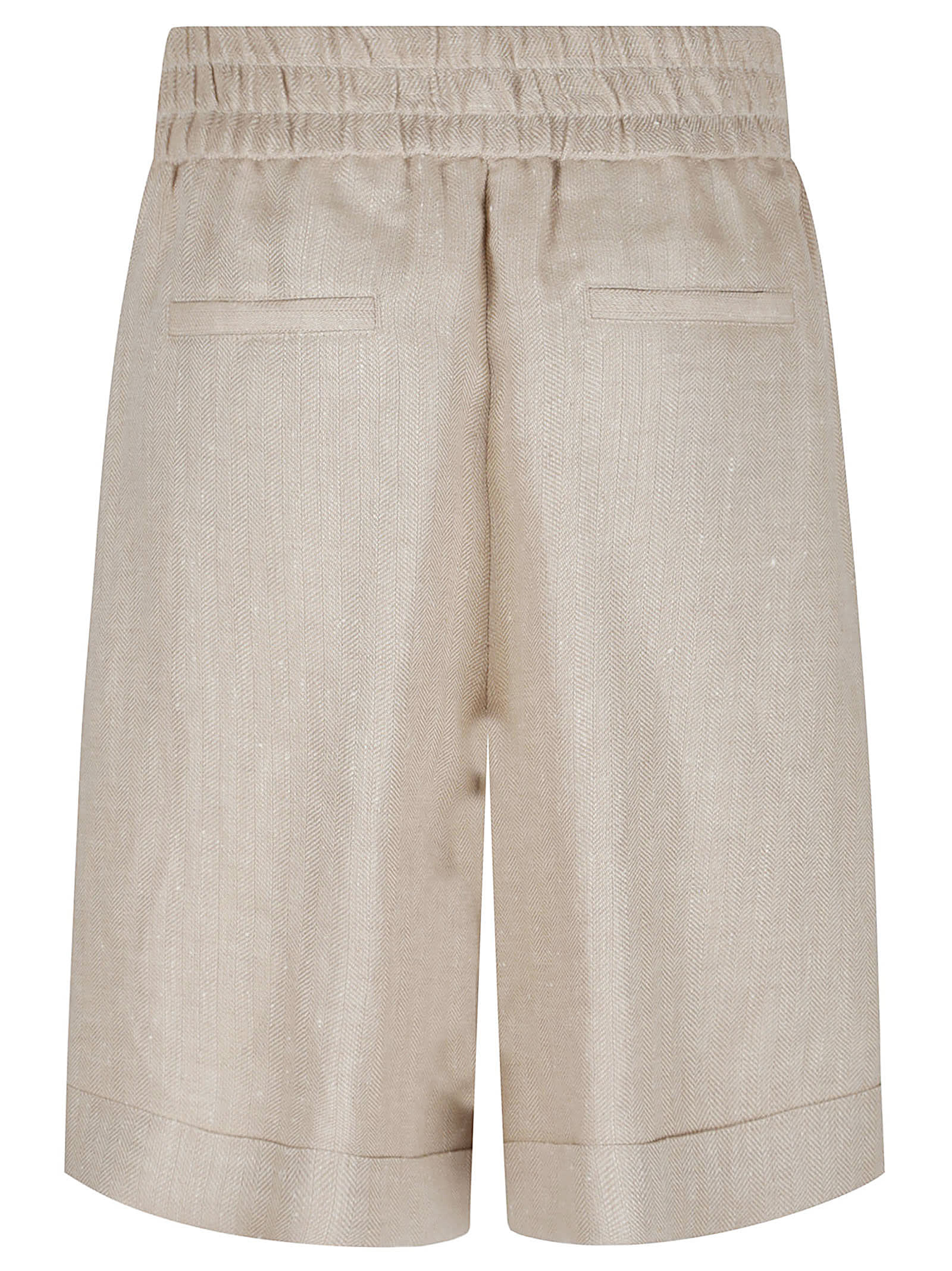 Peserico Relaxed Fit Linen Blend Shorts