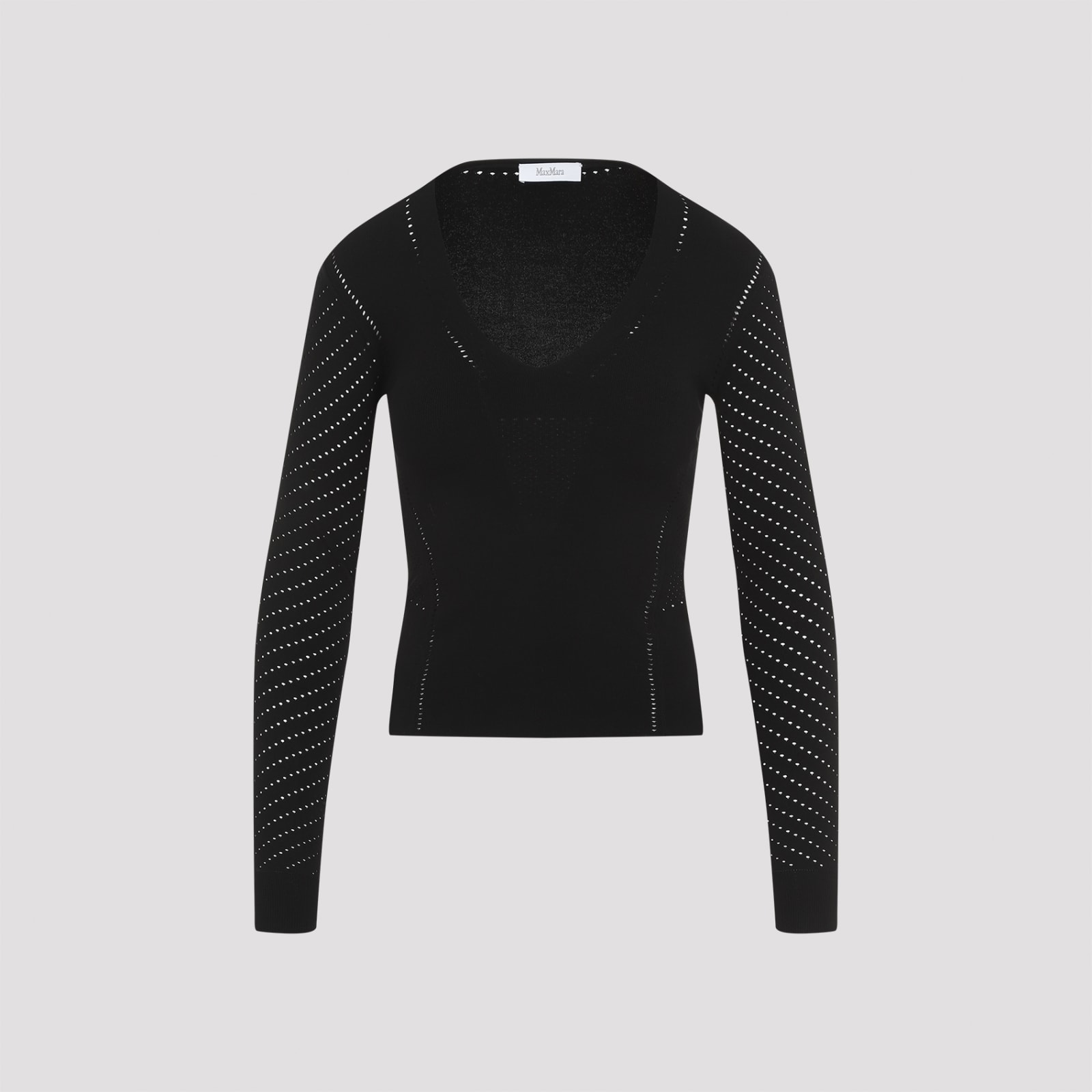 Shop Max Mara Nadar V-neck Sweater In Nero