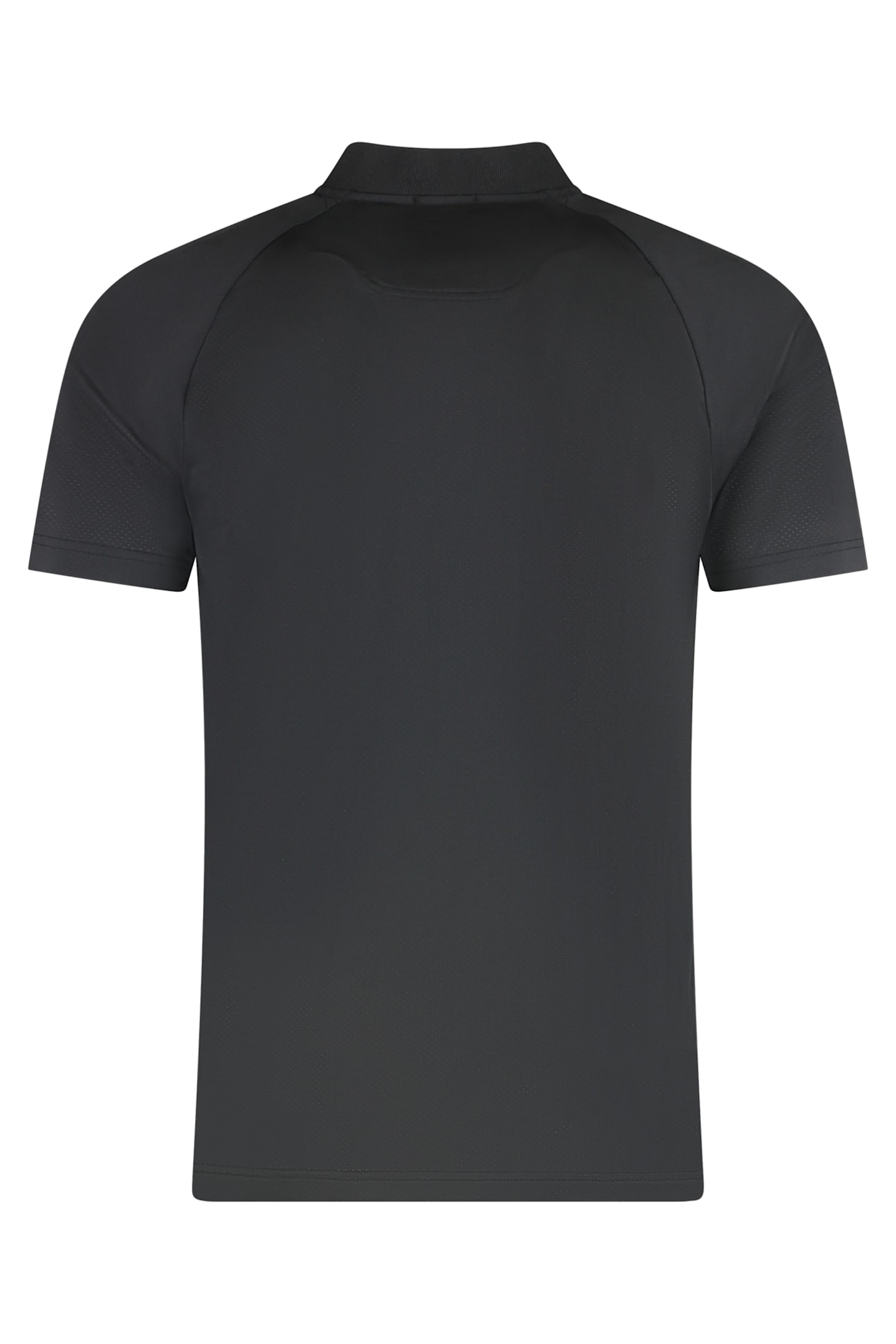 Hugo Boss Active Slim-fit Polo Shirt In Super-stretch Mesh In Black