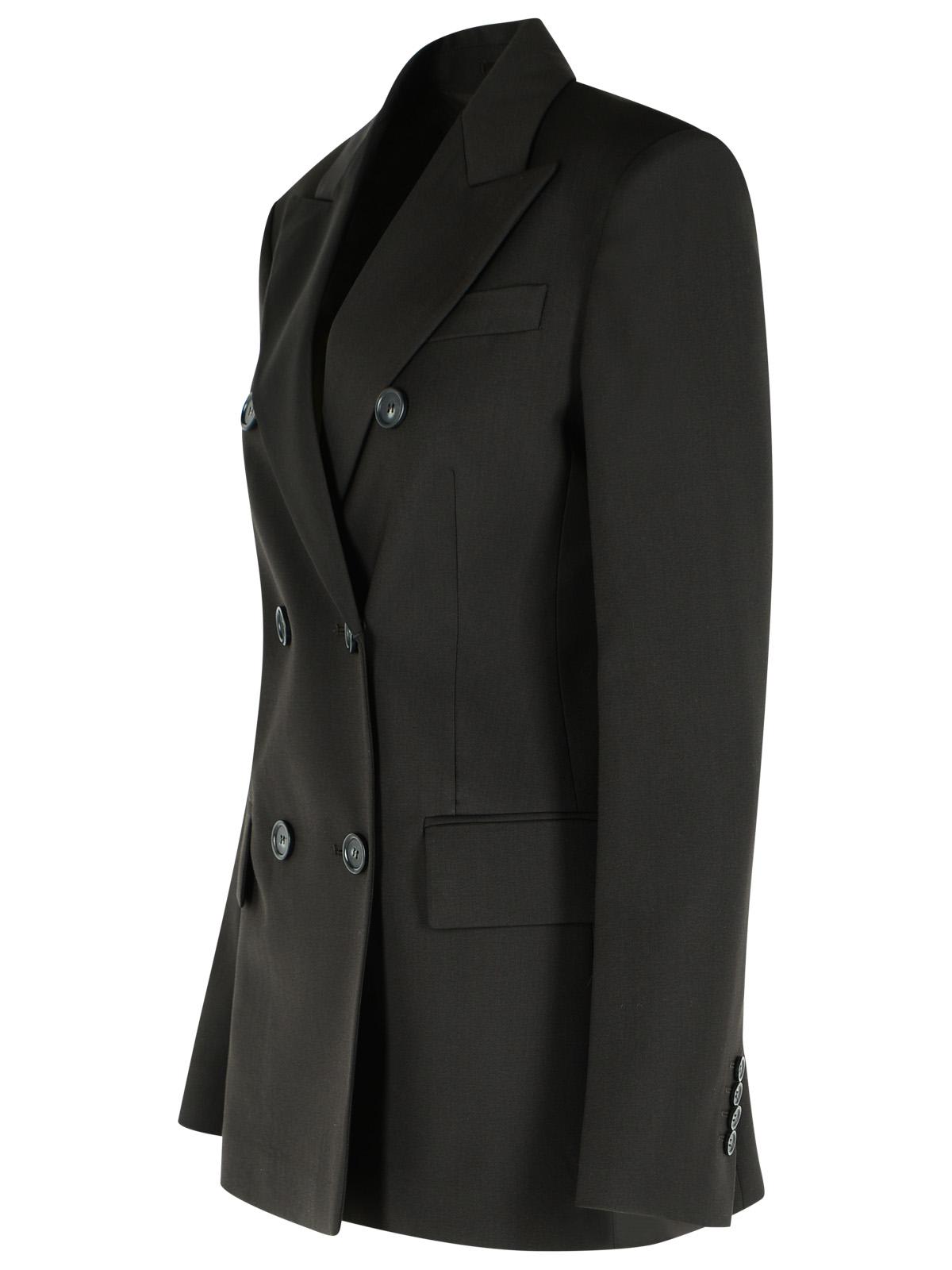 Sportmax Gelly Blazer In Black Stretch Wool In Brown