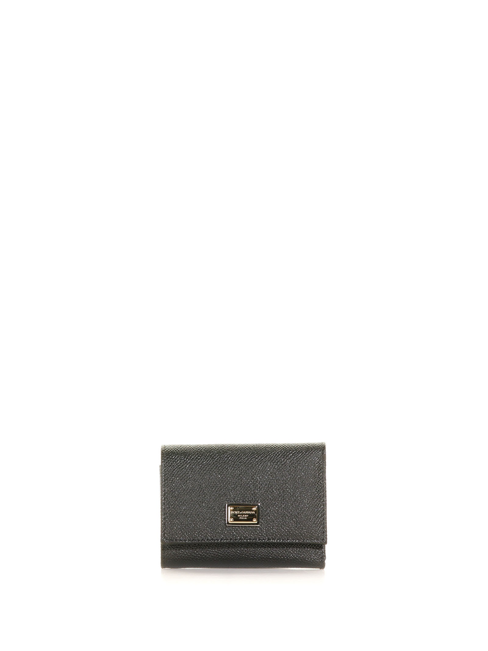 DOLCE & GABBANA SMALL LEATHER CONTINENTAL WALLET