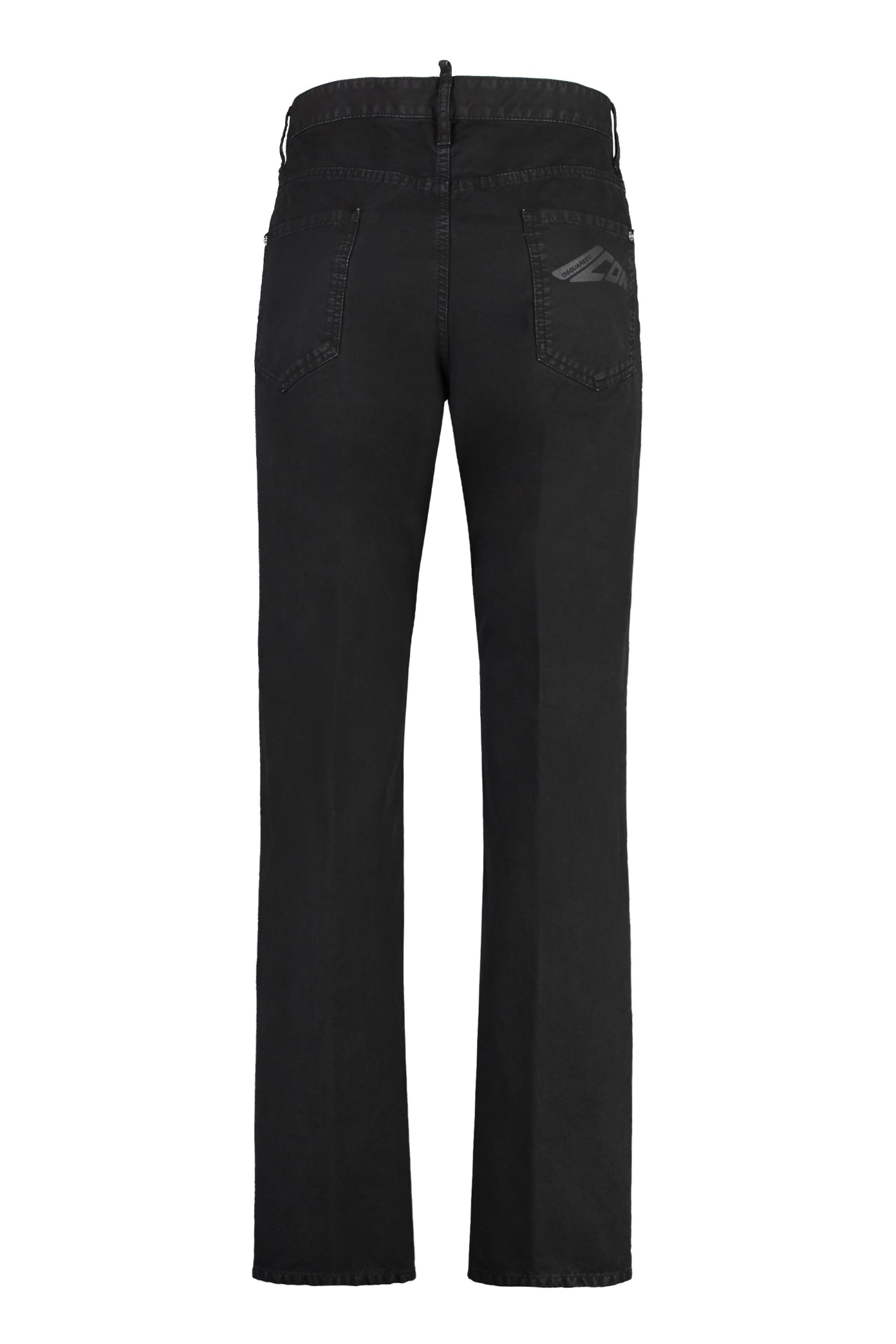 Shop Dsquared2 5-pocket Straight-leg Jeans In Black