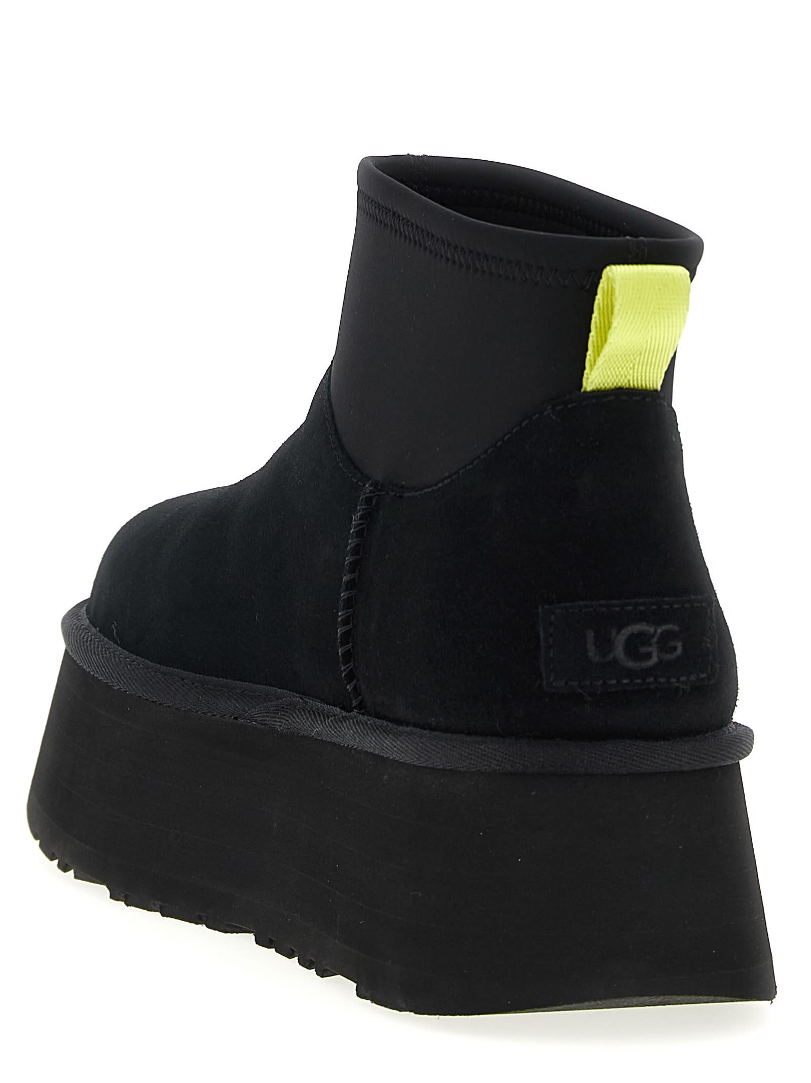Ugg Classic Mini Dipper Ankle Boots In Black