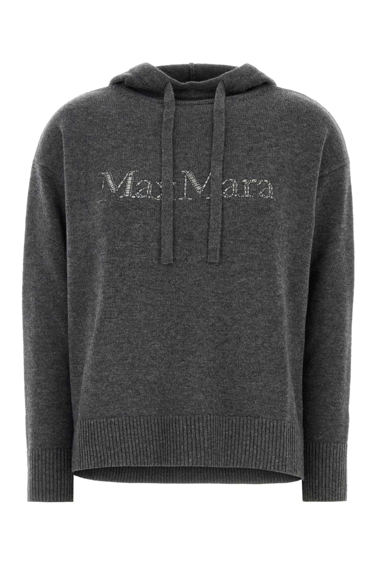 's Max Mara Charcoal Wool Blend Gorizia Sweatshirt In Gray