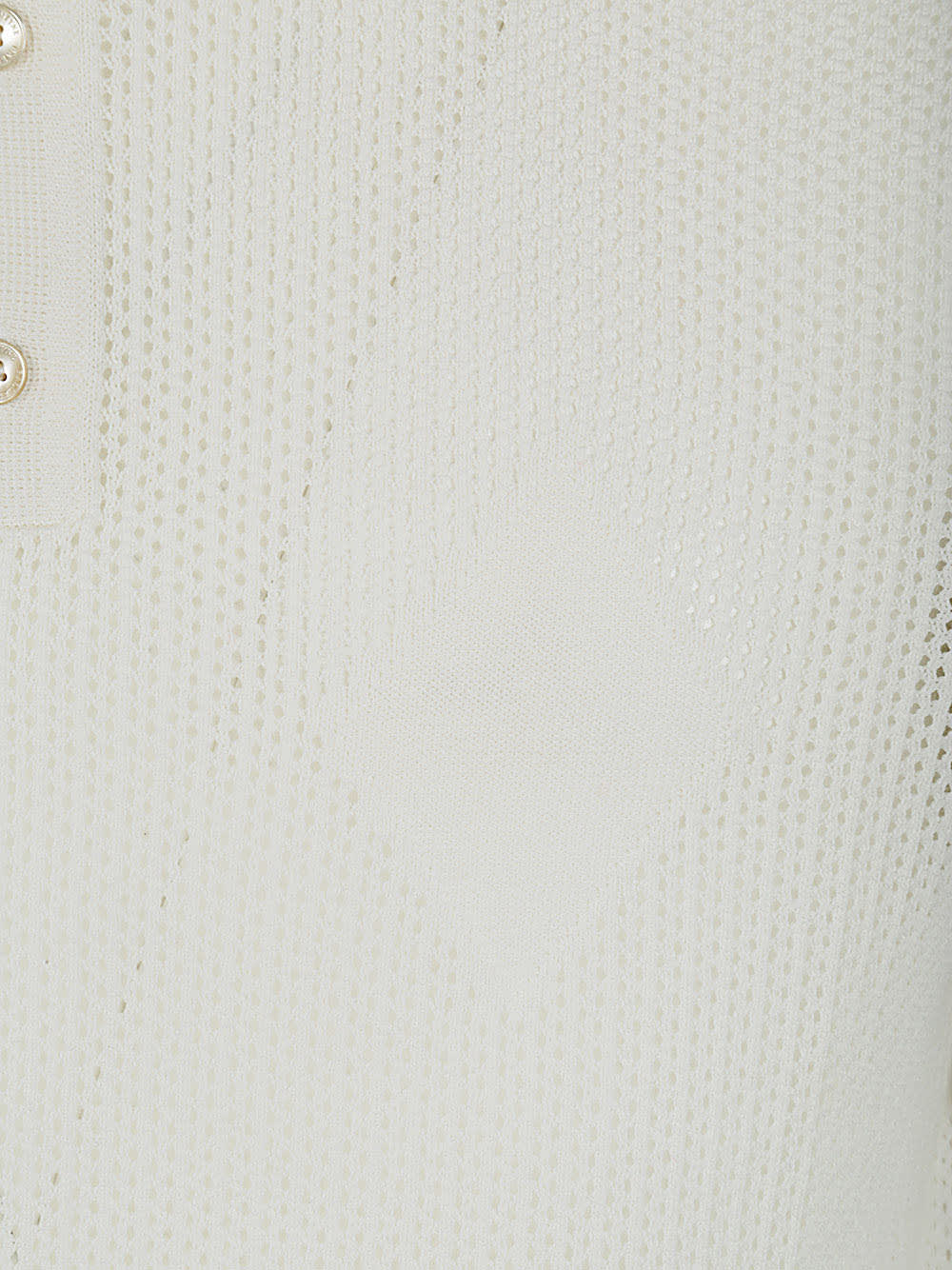 Shop Ballantyne Polo Neck Pullover In White Butter