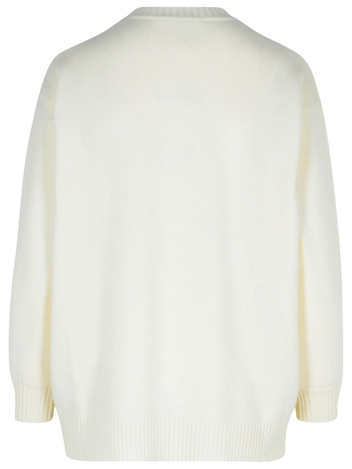 Shop Max Mara Fido White Cashmere Blend Sweater