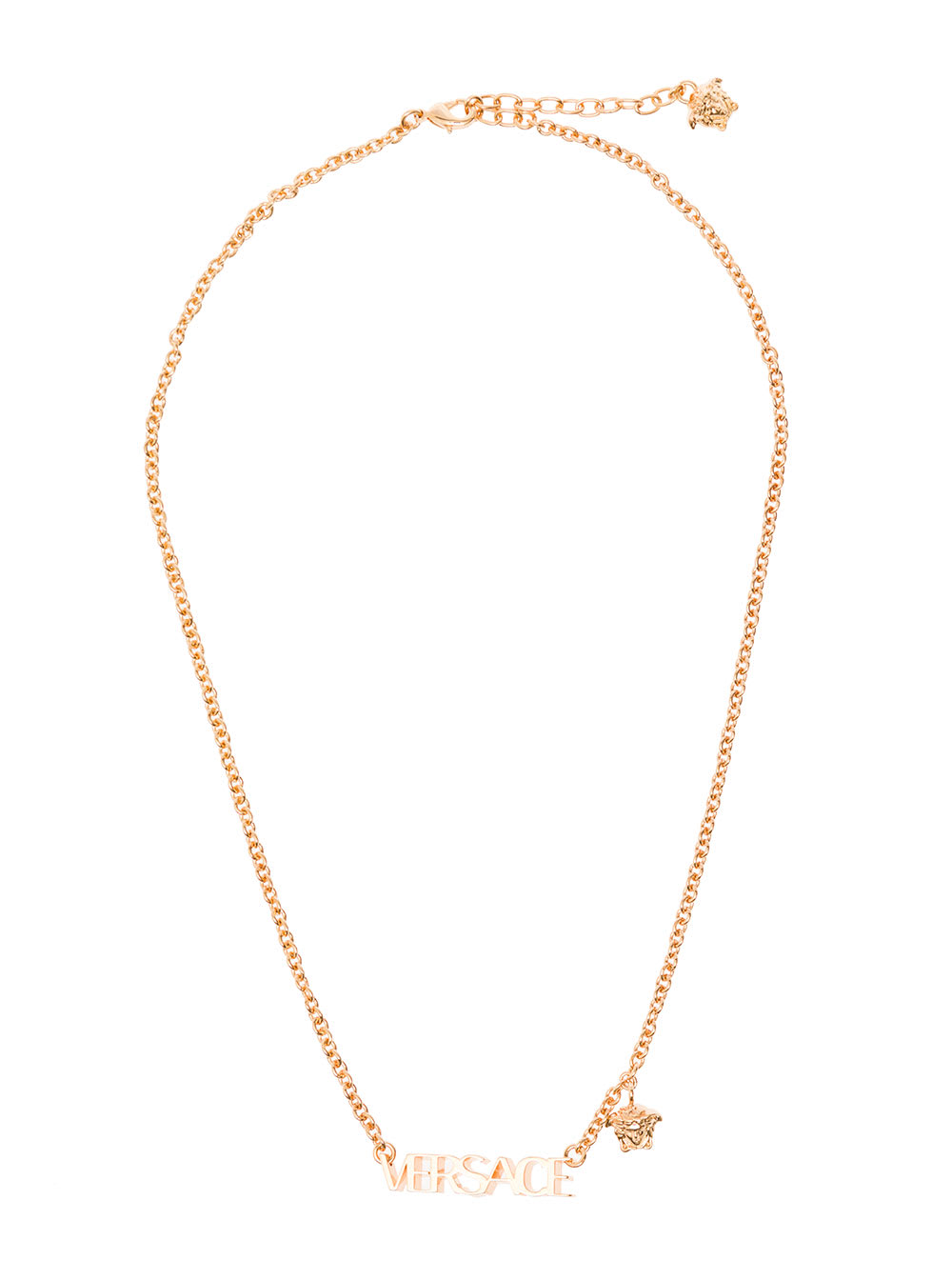 Versace Gold Metal Chain Necklace With Logo Dolce & Gabbana Woman