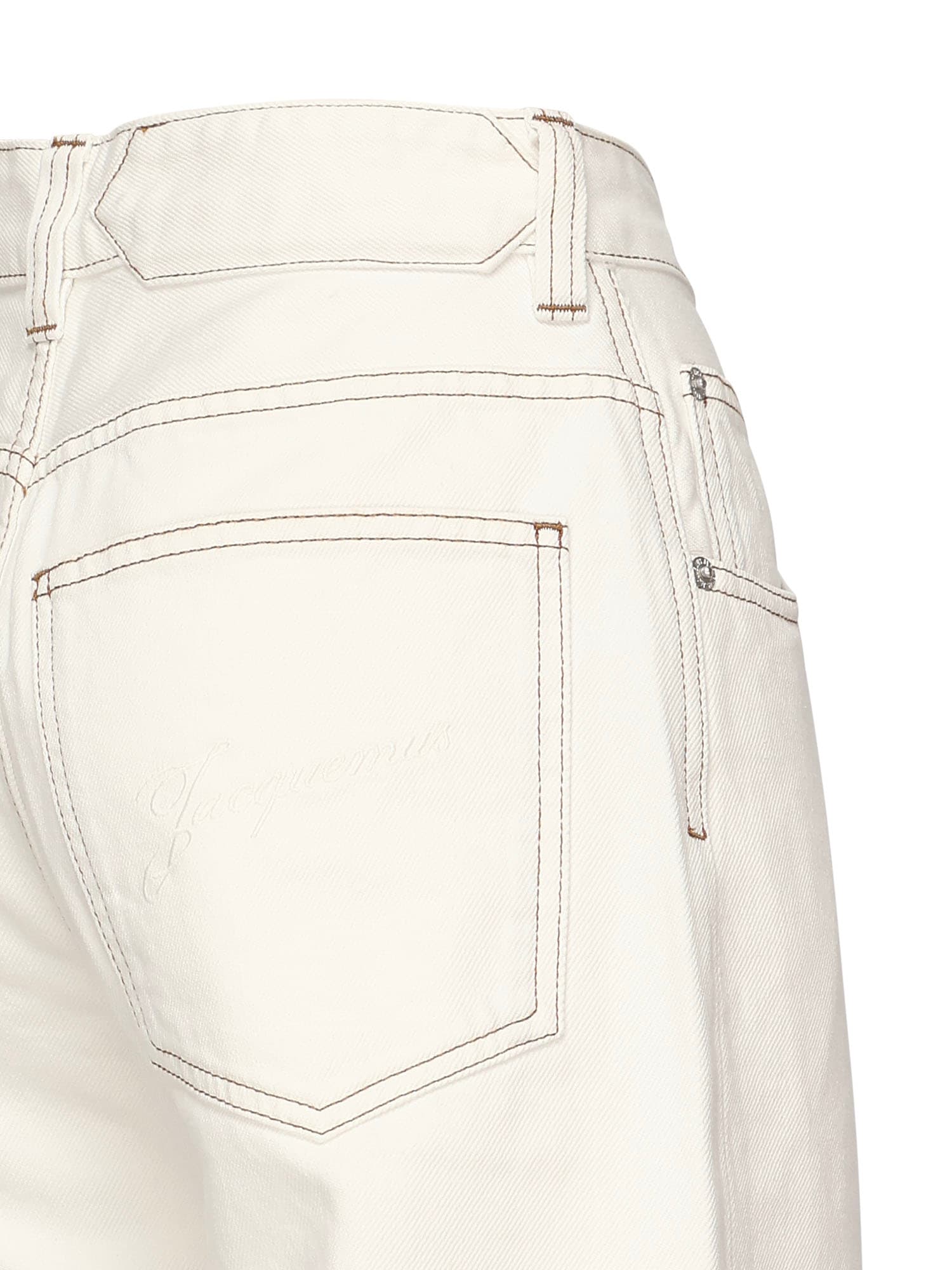 Jacquemus Flared Jeans In Neutral