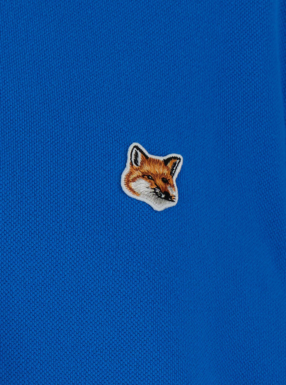 Shop Maison Kitsuné Fox Head Patch Regular Polo In Light Blue