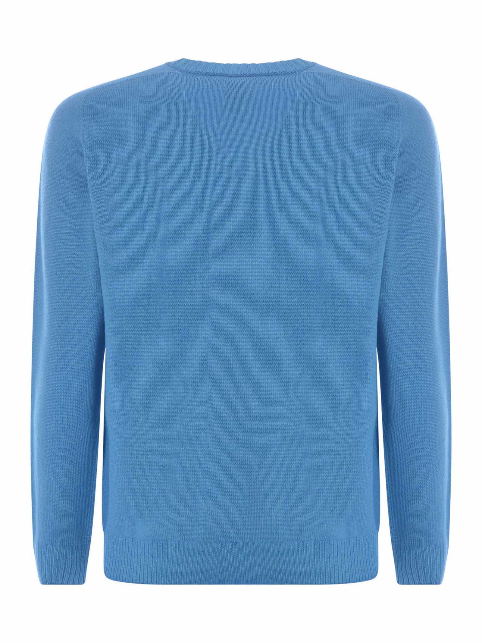 Shop Jeordie's Sweater Jeordies In Merino Wool In Turchese