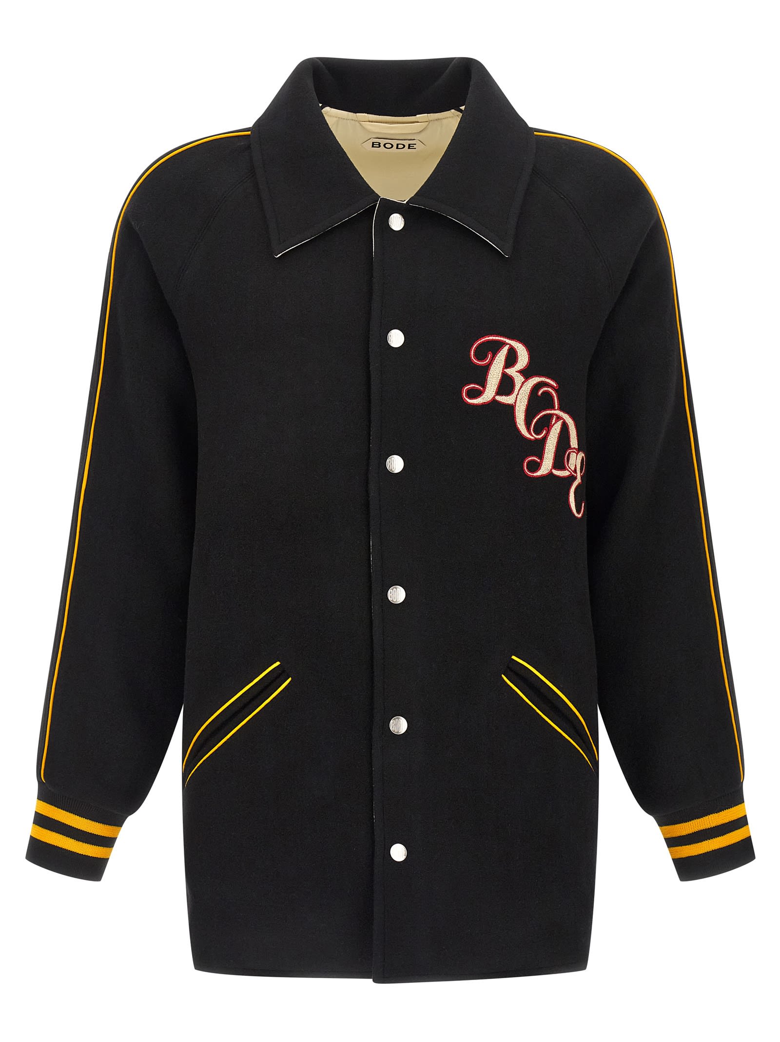 Bode Monogram Snap Reversible Jacket In Black