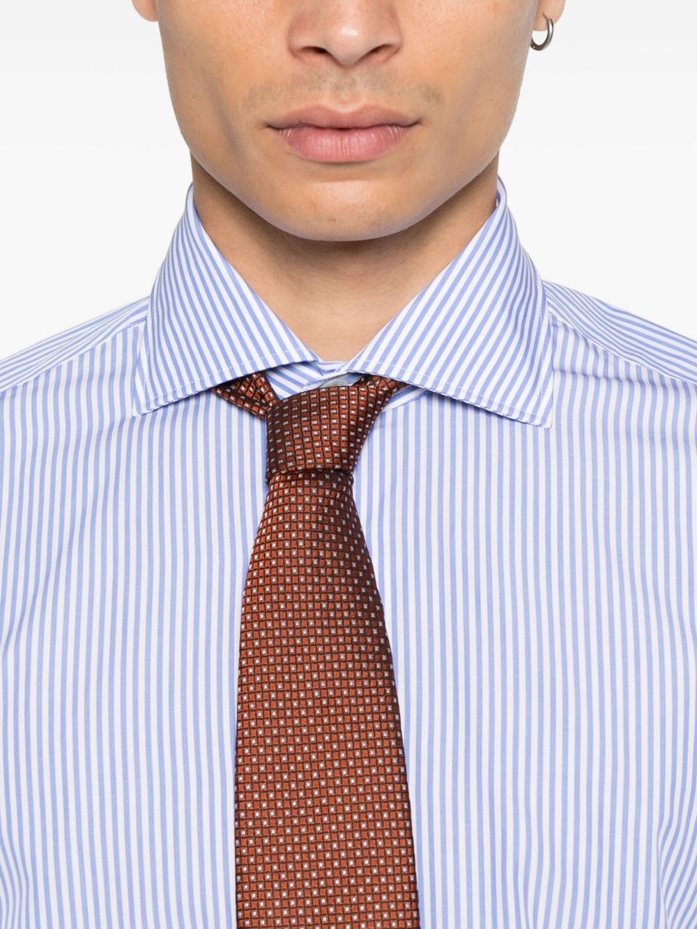 Lardini Light Blue Striped Pattern Shirt In Blue