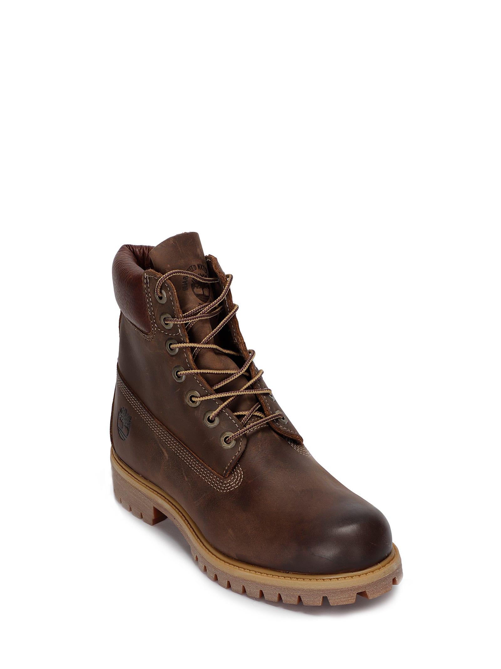 Shop Timberland Premium 6 Inch Lace Up Waterproof In Brown