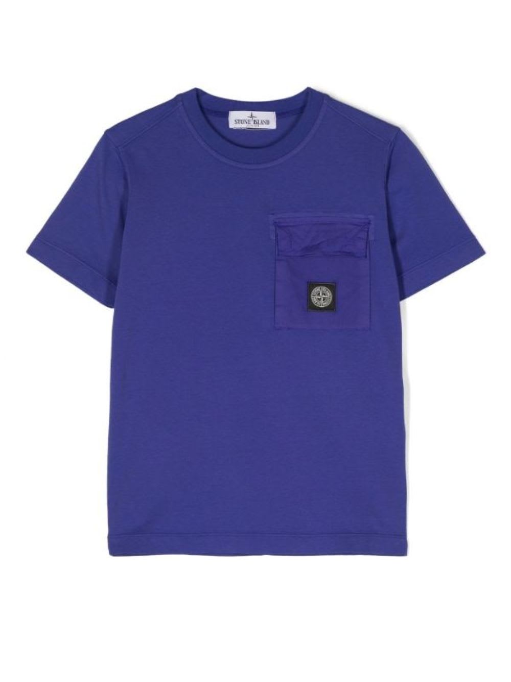 Shop Stone Island Junior T-shirt In Bright Blue