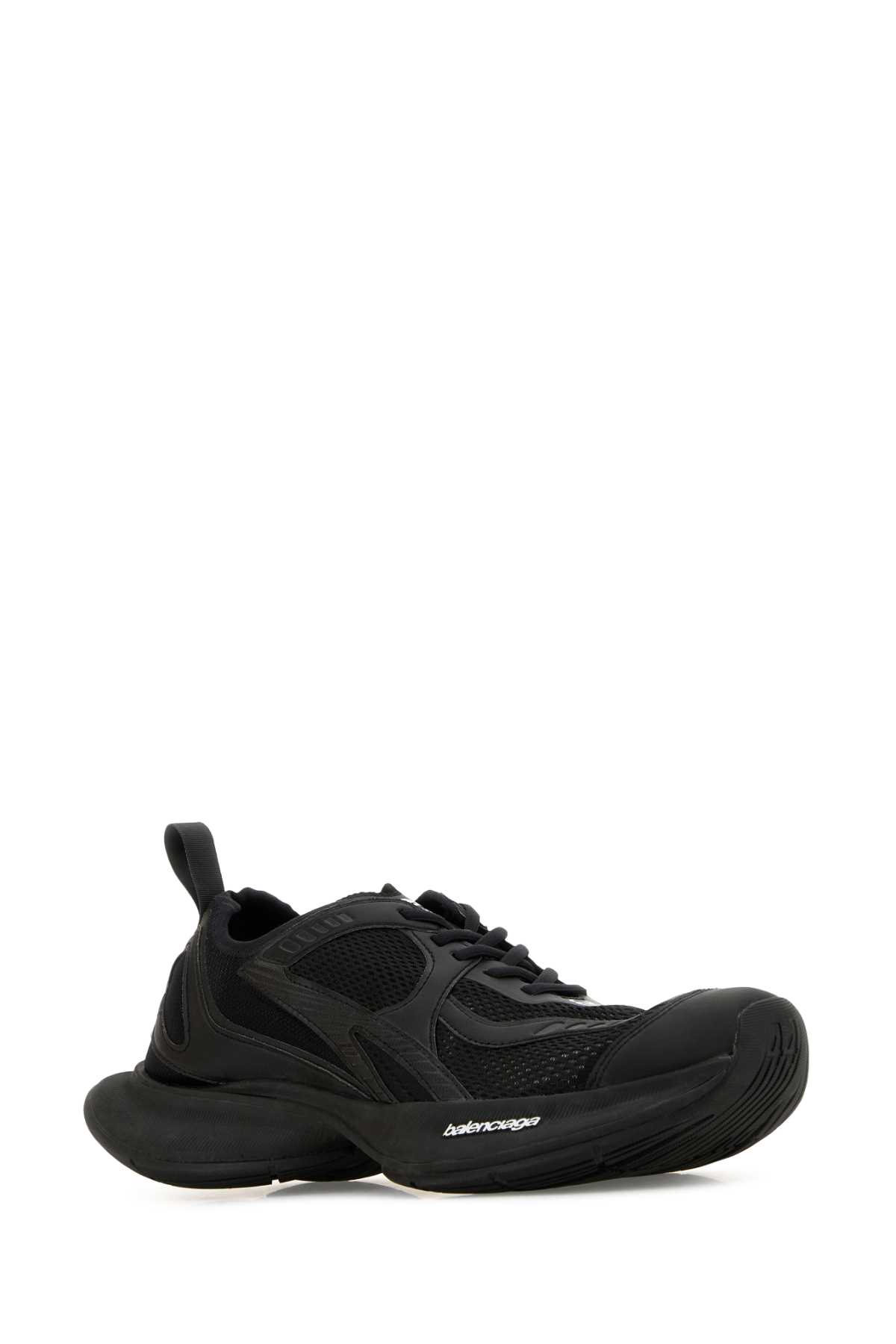 Balenciaga Black Mesh And Rubber Circuit Sneakers In Black