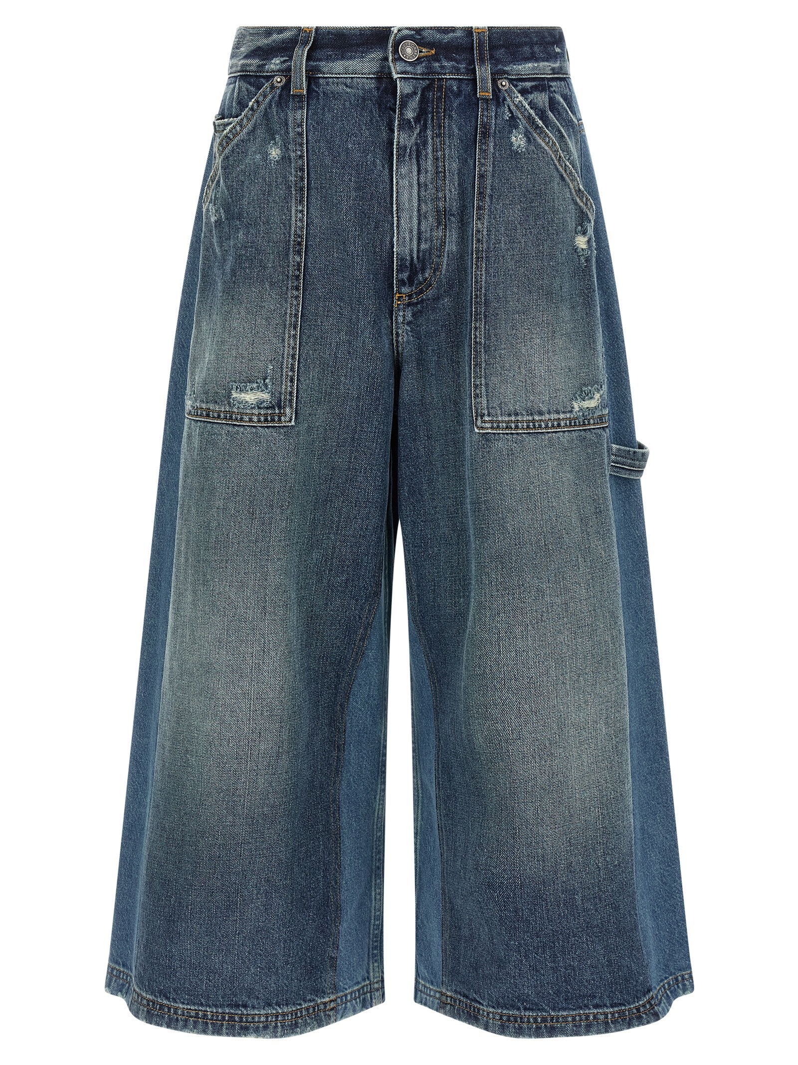 Dolce & Gabbana Denim Bermuda Shorts In Blue