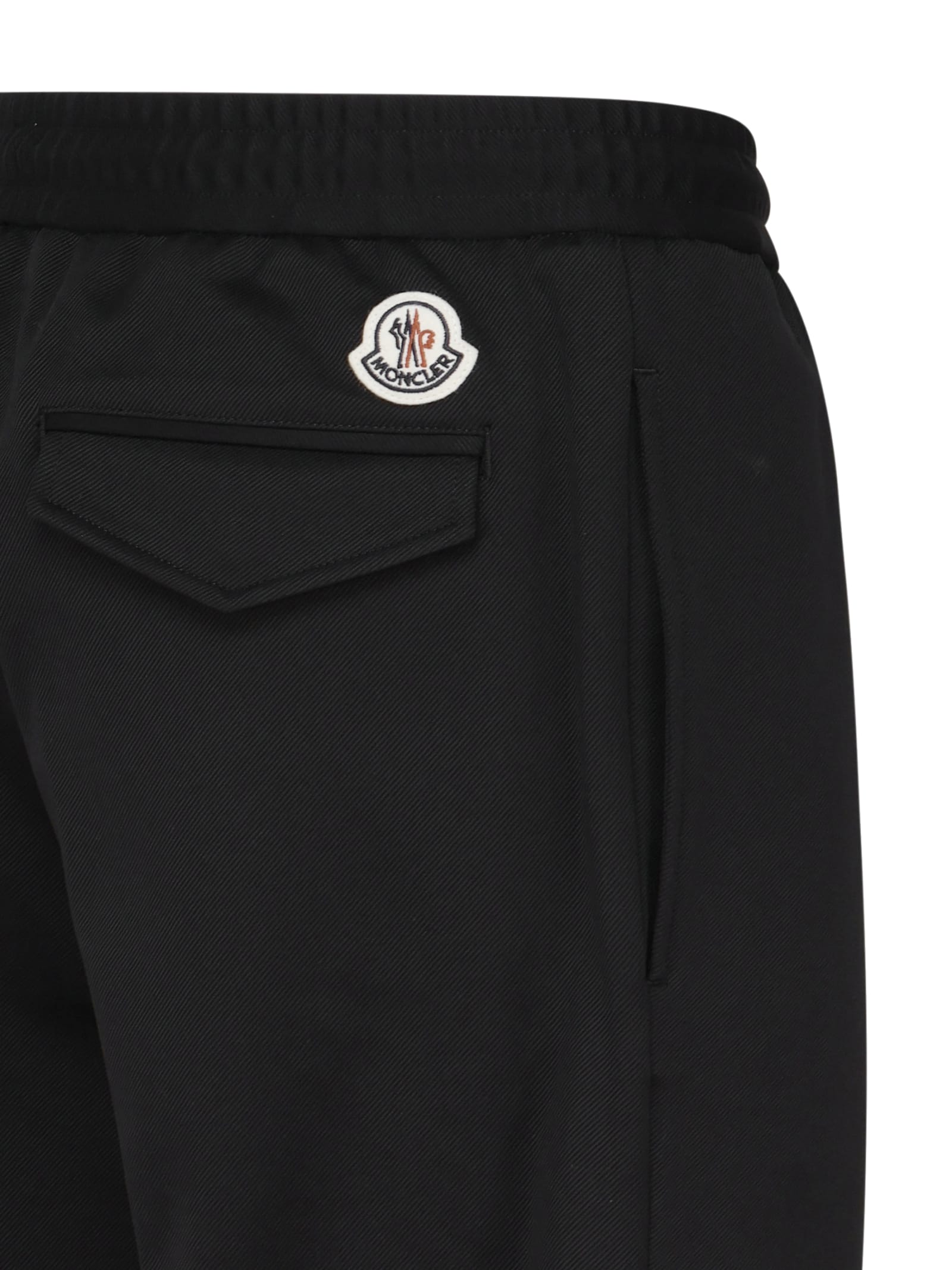 Shop Moncler Nylon Pants In Black