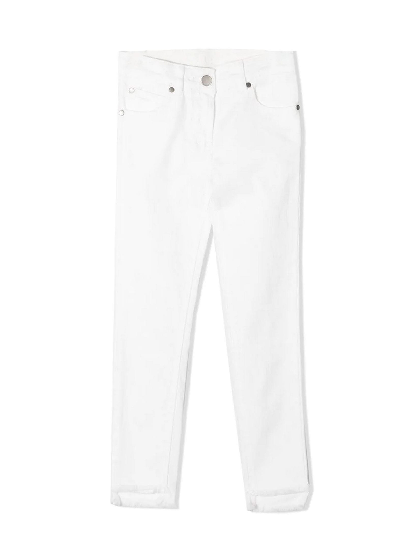 Stella McCartney White Stretch Organic Cotton Jeans