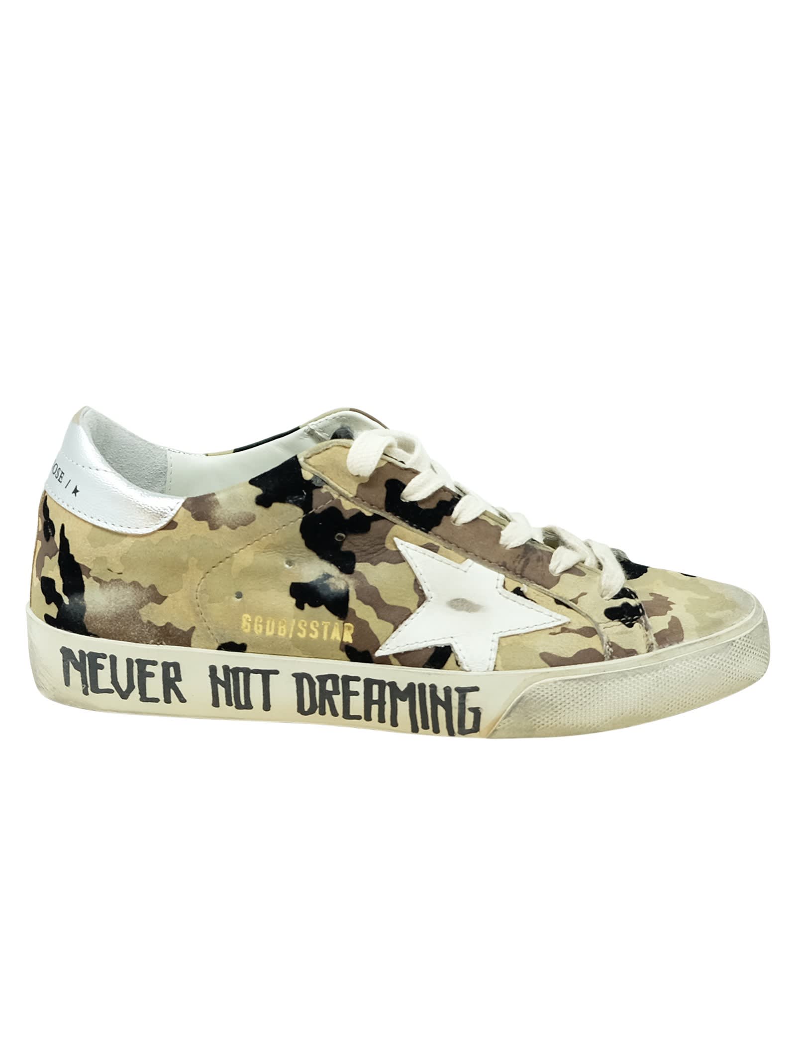Golden Goose Camou Leather Superstar Sneakers
