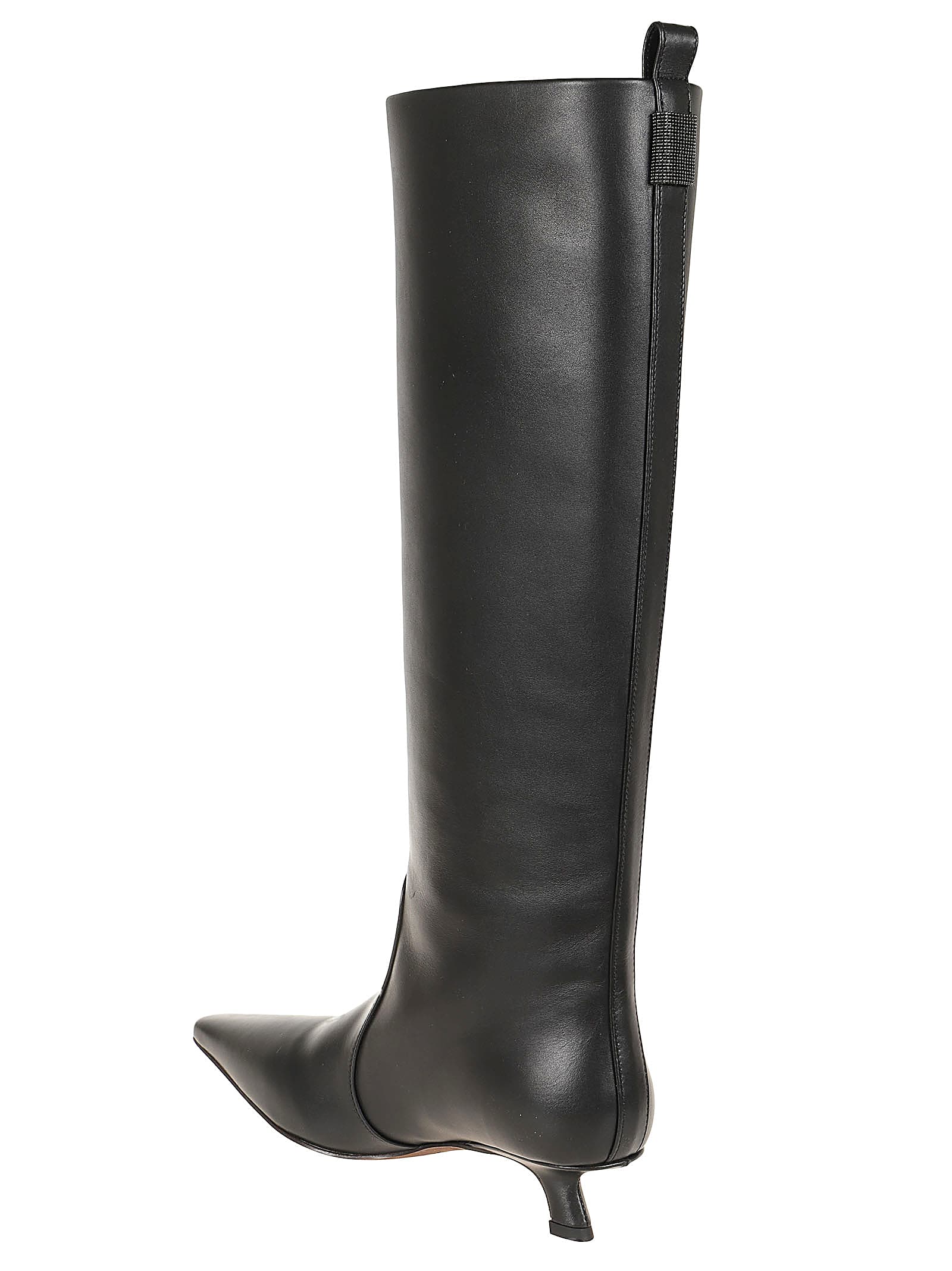 Shop Brunello Cucinelli Pair Of Boots With Heels In Nero