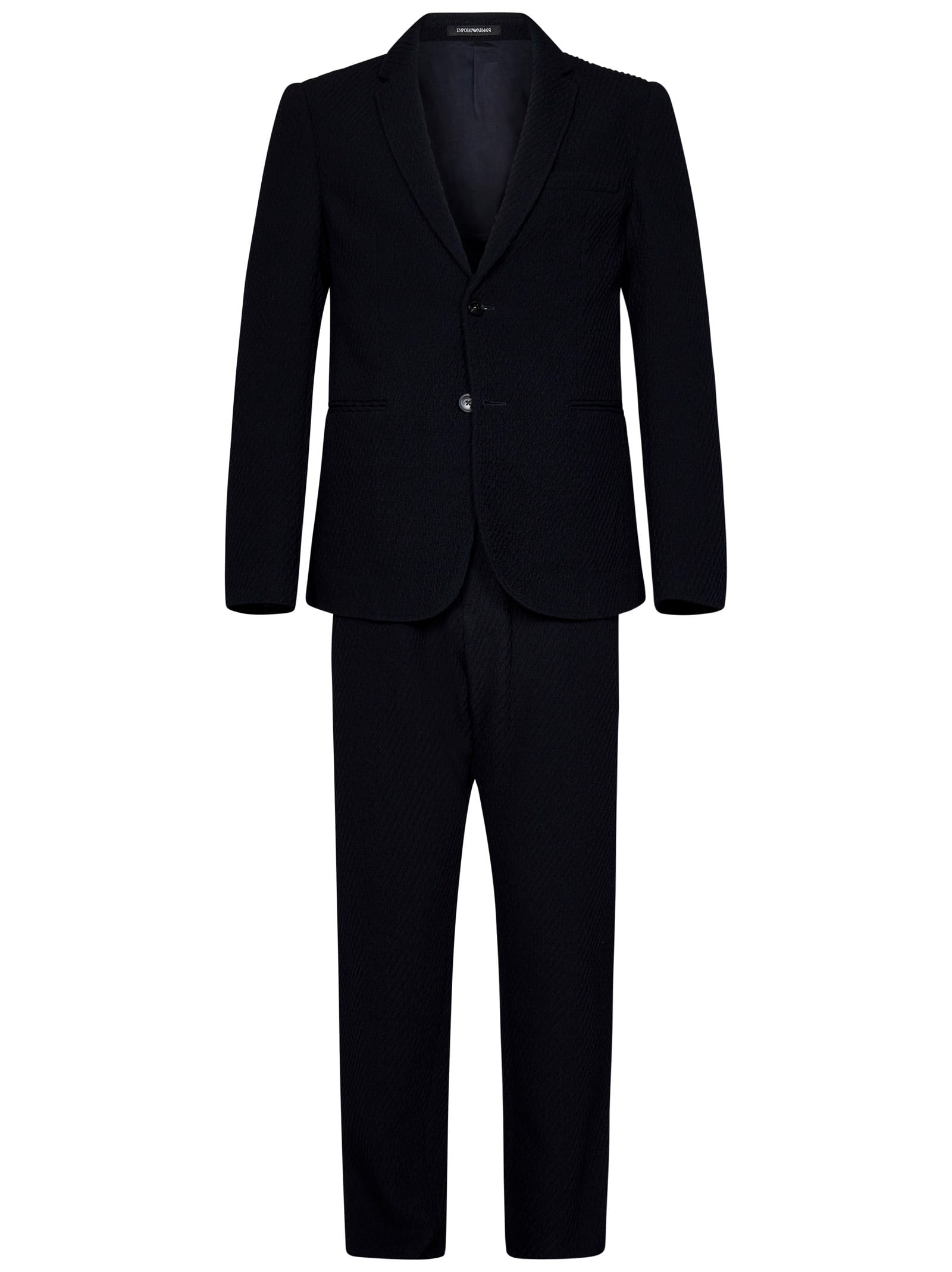 Shop Emporio Armani Suit In Blue