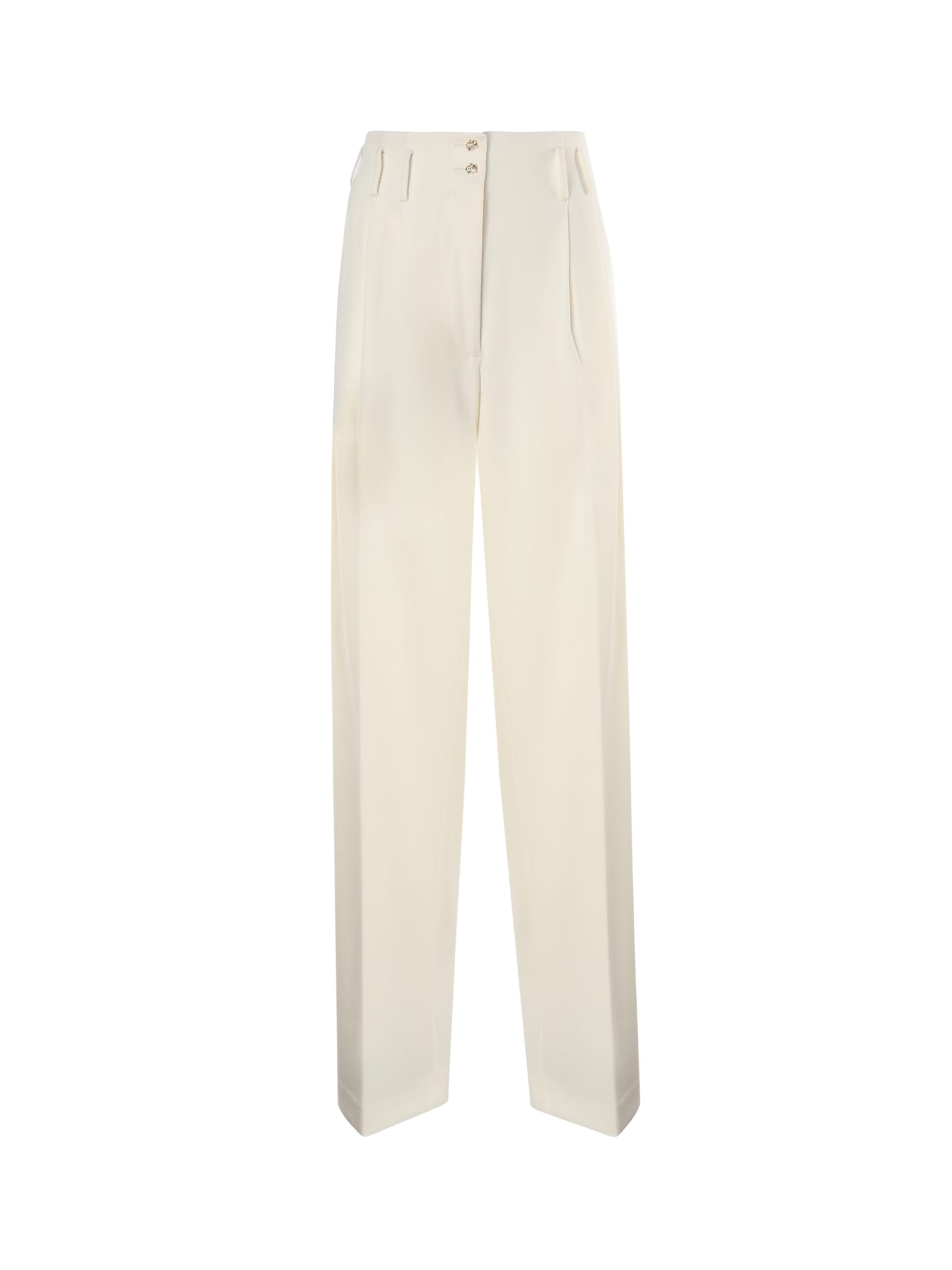 Straight High-waisted Trousers