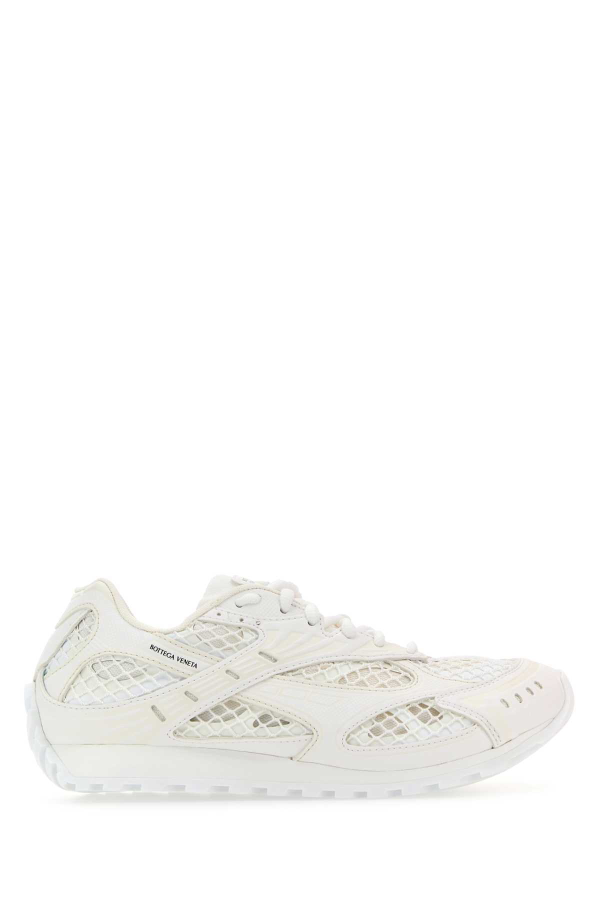 Shop Bottega Veneta White Orbit Sneakers