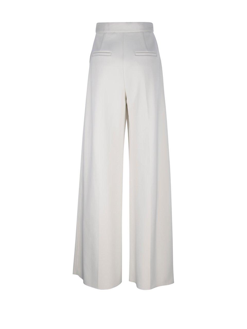 Shop Max Mara Pleated Wide Leg Pants In White