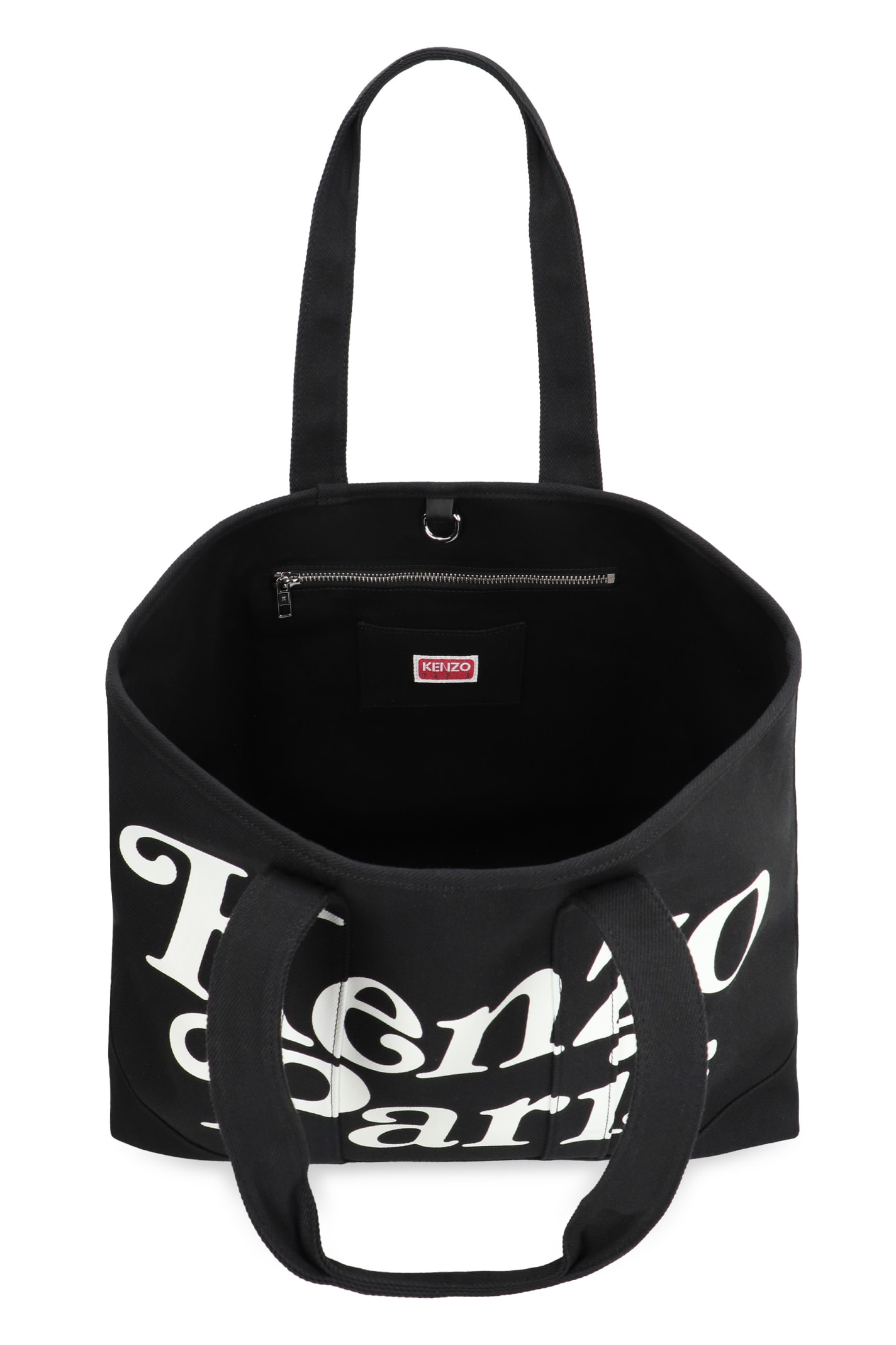 Shop Kenzo Canvas Tote Bag In Black