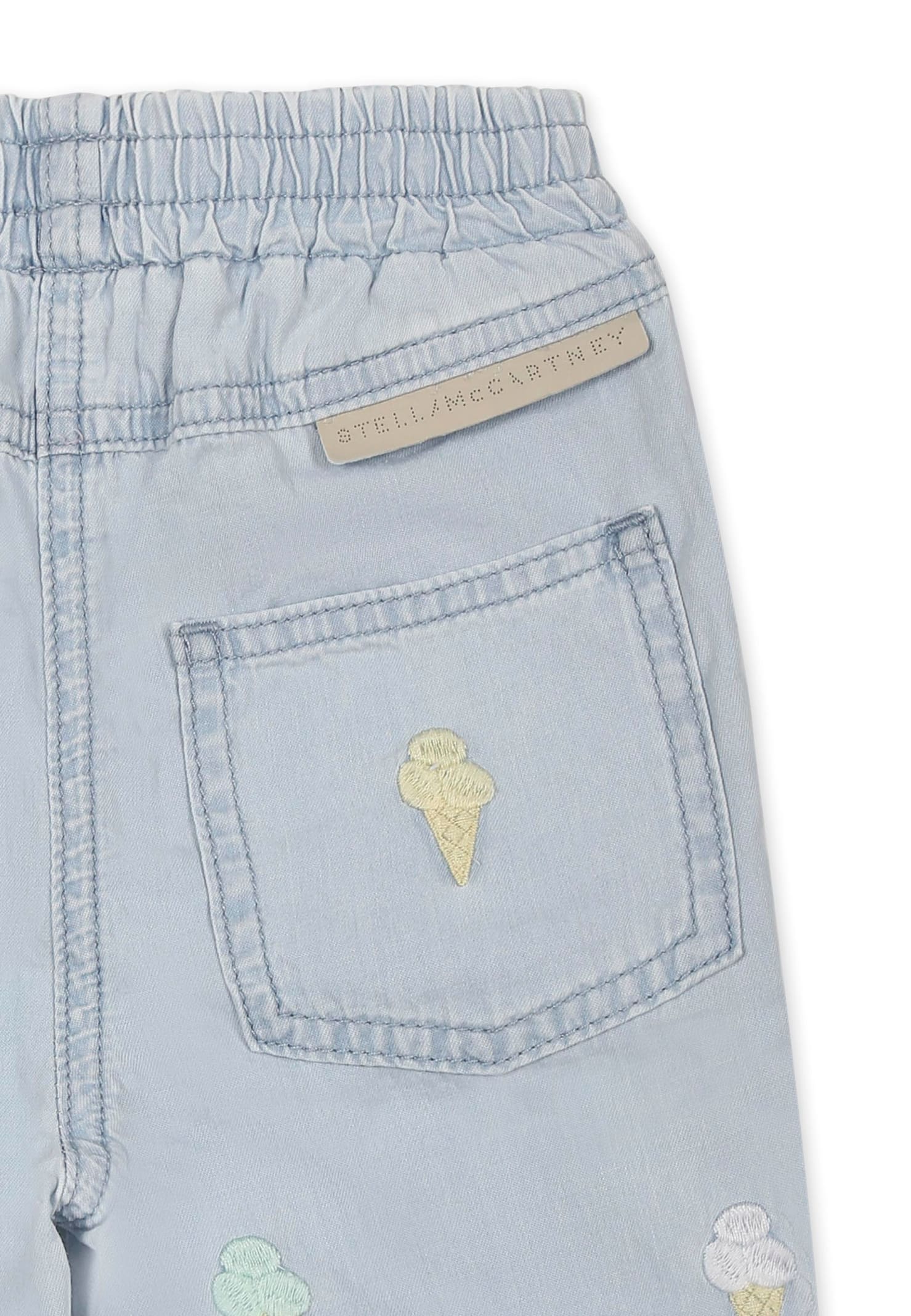 Shop Stella Mccartney Denim Jeans For Baby Girl With Ice Cream