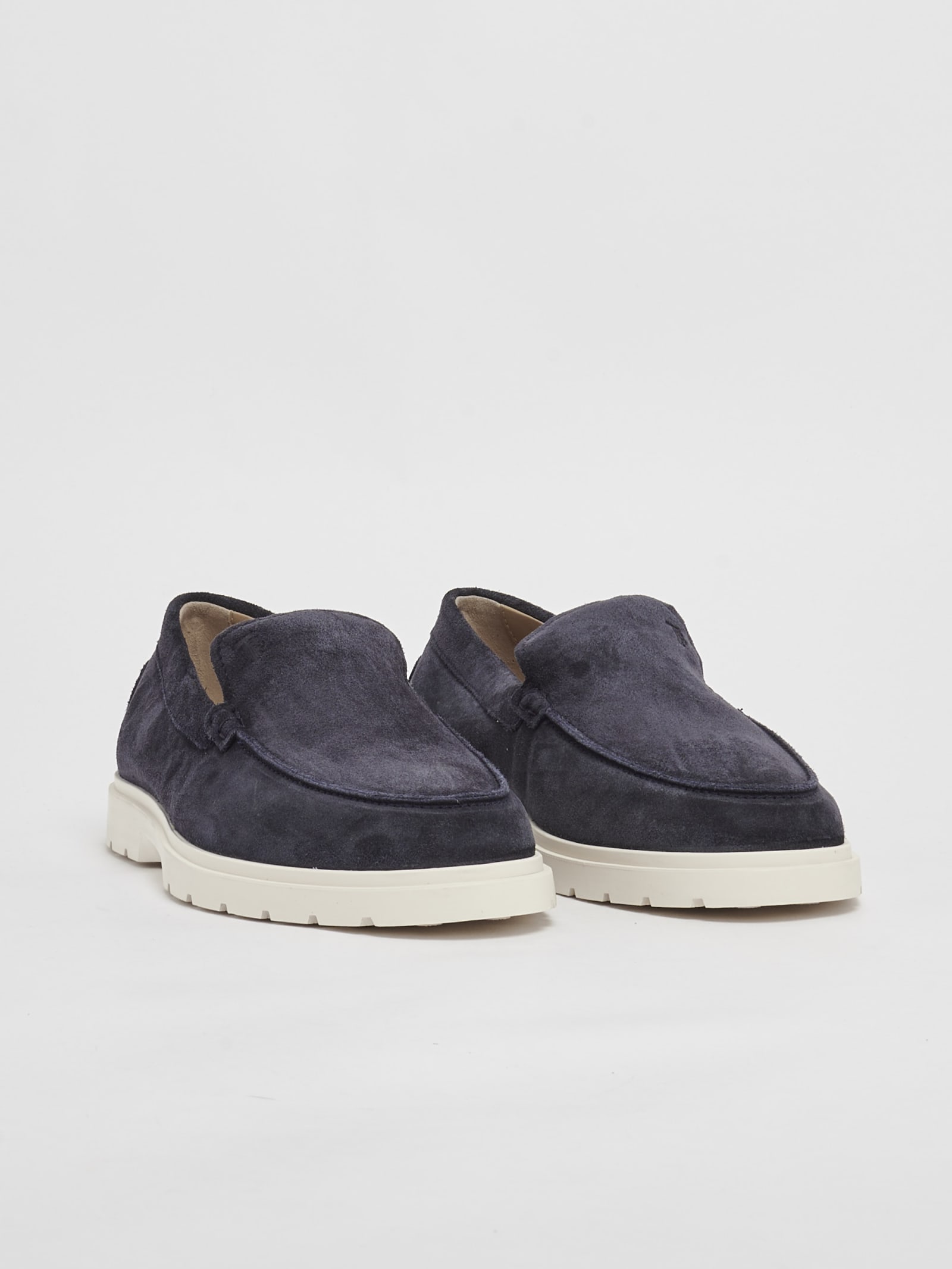 Tod's Suede Loafers In Blu