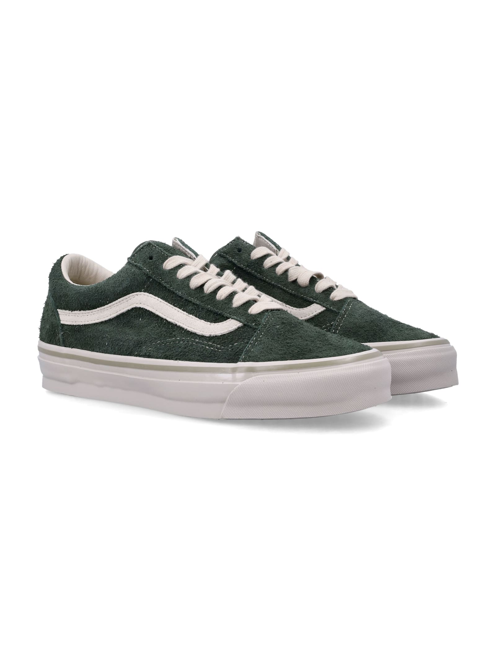 Vans Lx Old Skool Green Suede Sneakers In Green