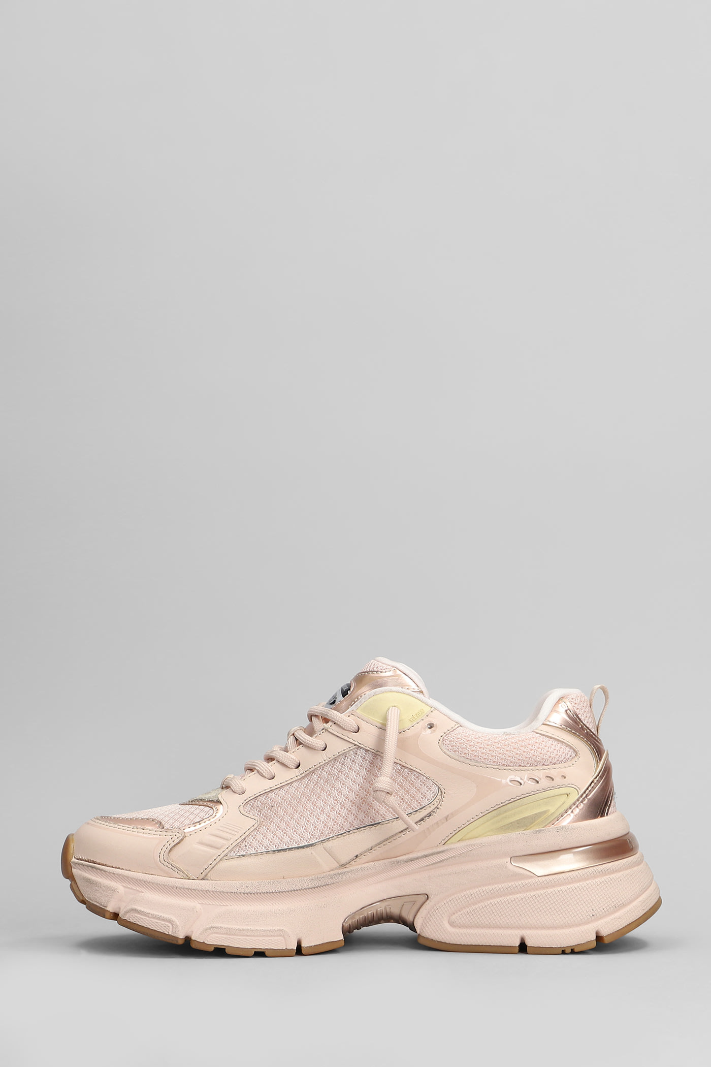 Golden Goose Lightstar Net Leather And Suede Upper Tpu Star Net Heel And Spur In Rose-pink