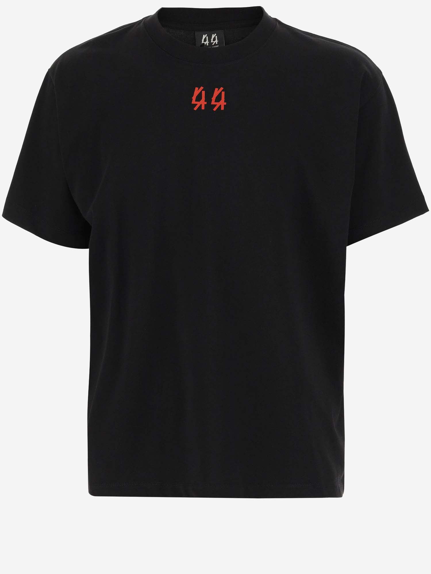 Shop 44 Label Group Cotton T-shirt With Logo In Black