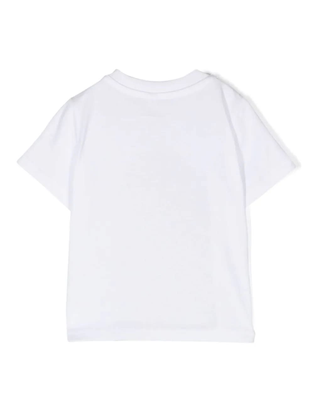 Shop Stella Mccartney Shark Face Flap T-shirt In White
