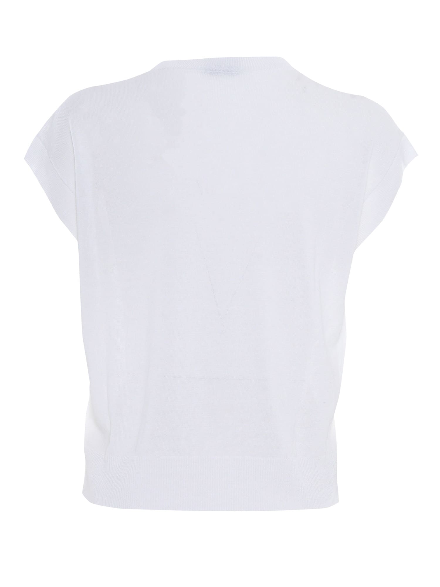 Peserico Knitted Sweater In White