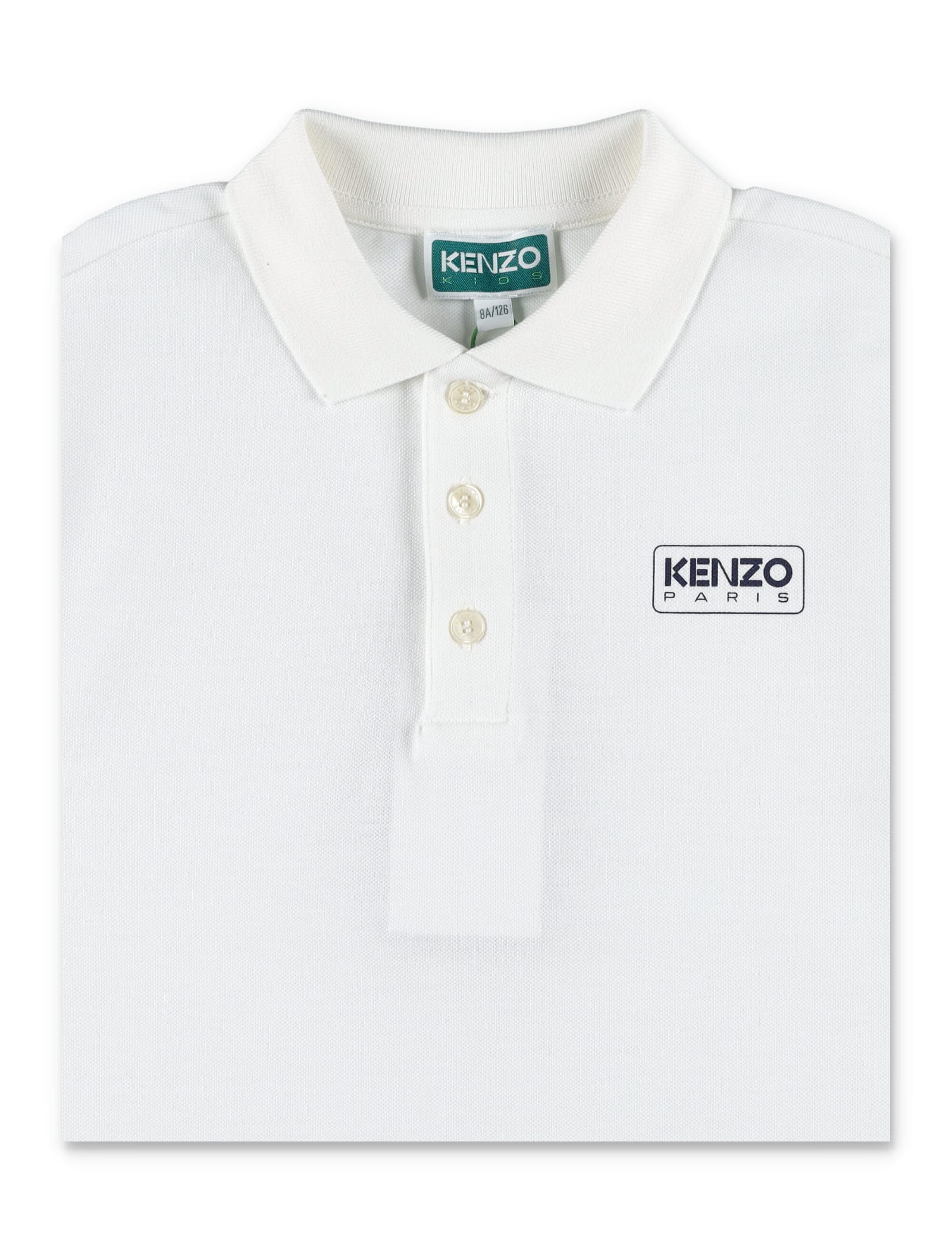 Shop Kenzo Logo Polo Shirt In Ivory