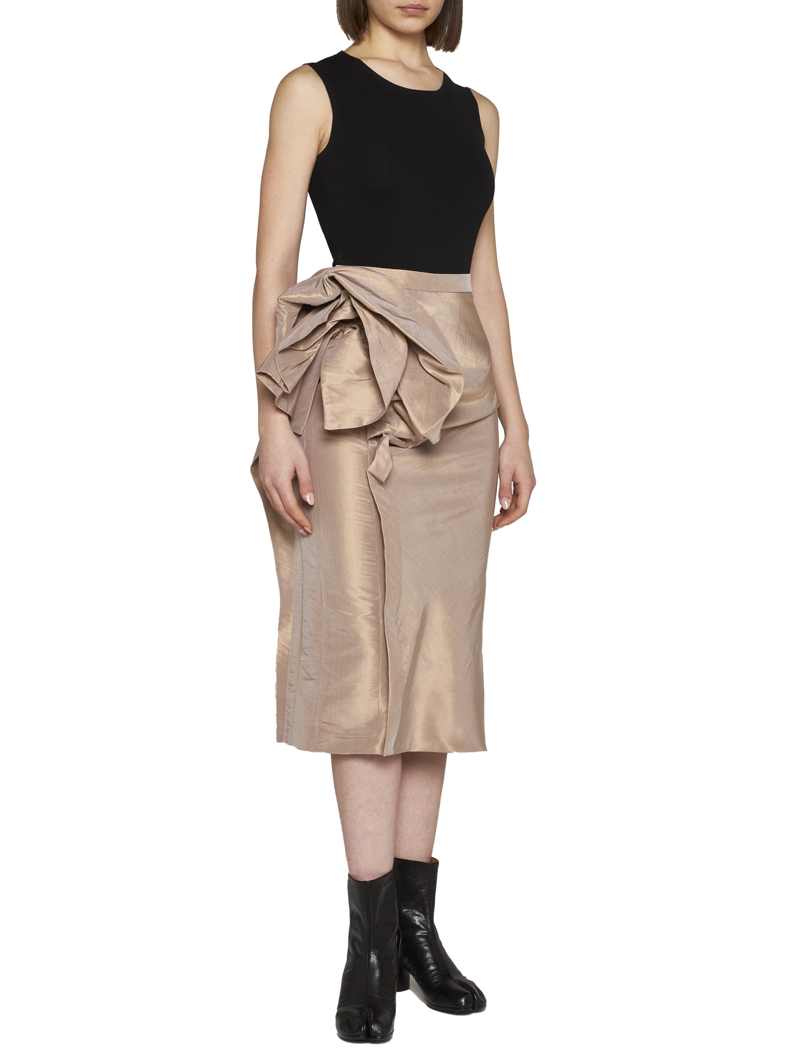 Shop Maison Margiela Skirt In Dark Skin