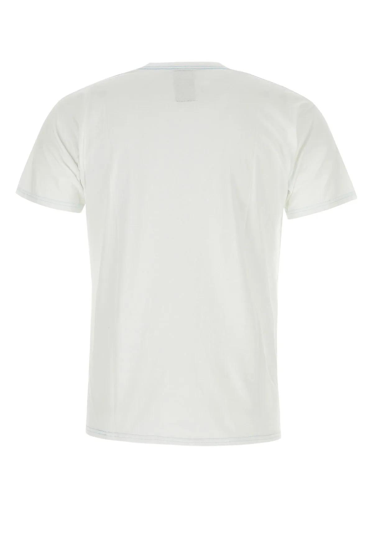 Shop Wild Donkey White Cotton T-shirt In Eswsky Washed Sky