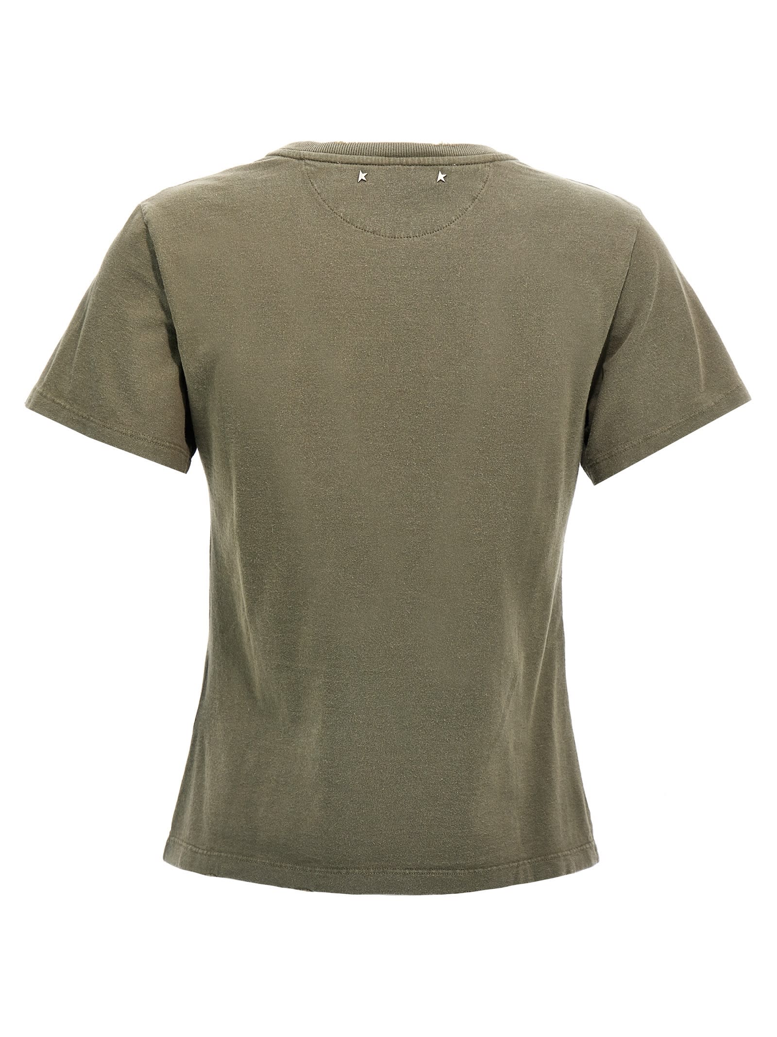 Golden Goose Deluxe Brand Army Green Cotton Doris T Shirt In Green