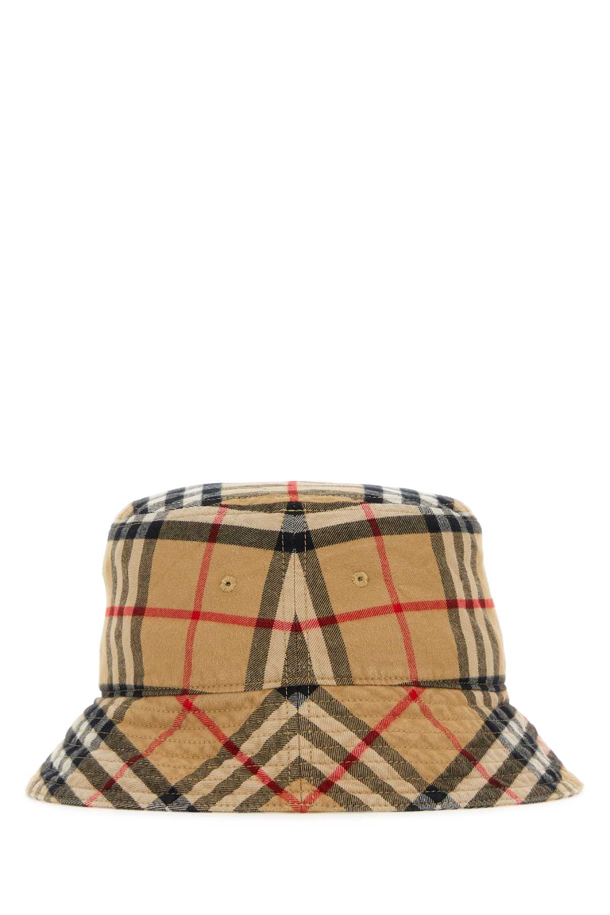 Shop Burberry Embroidered Cotton Bucket Hat In Archivebeige