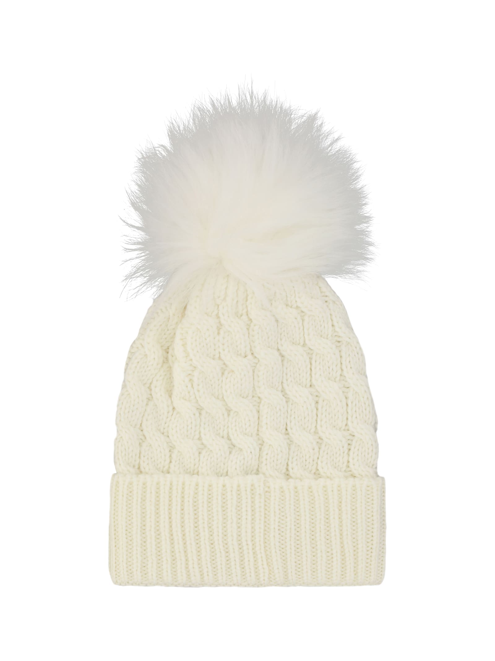 Shop Moncler Beanie Hat In White