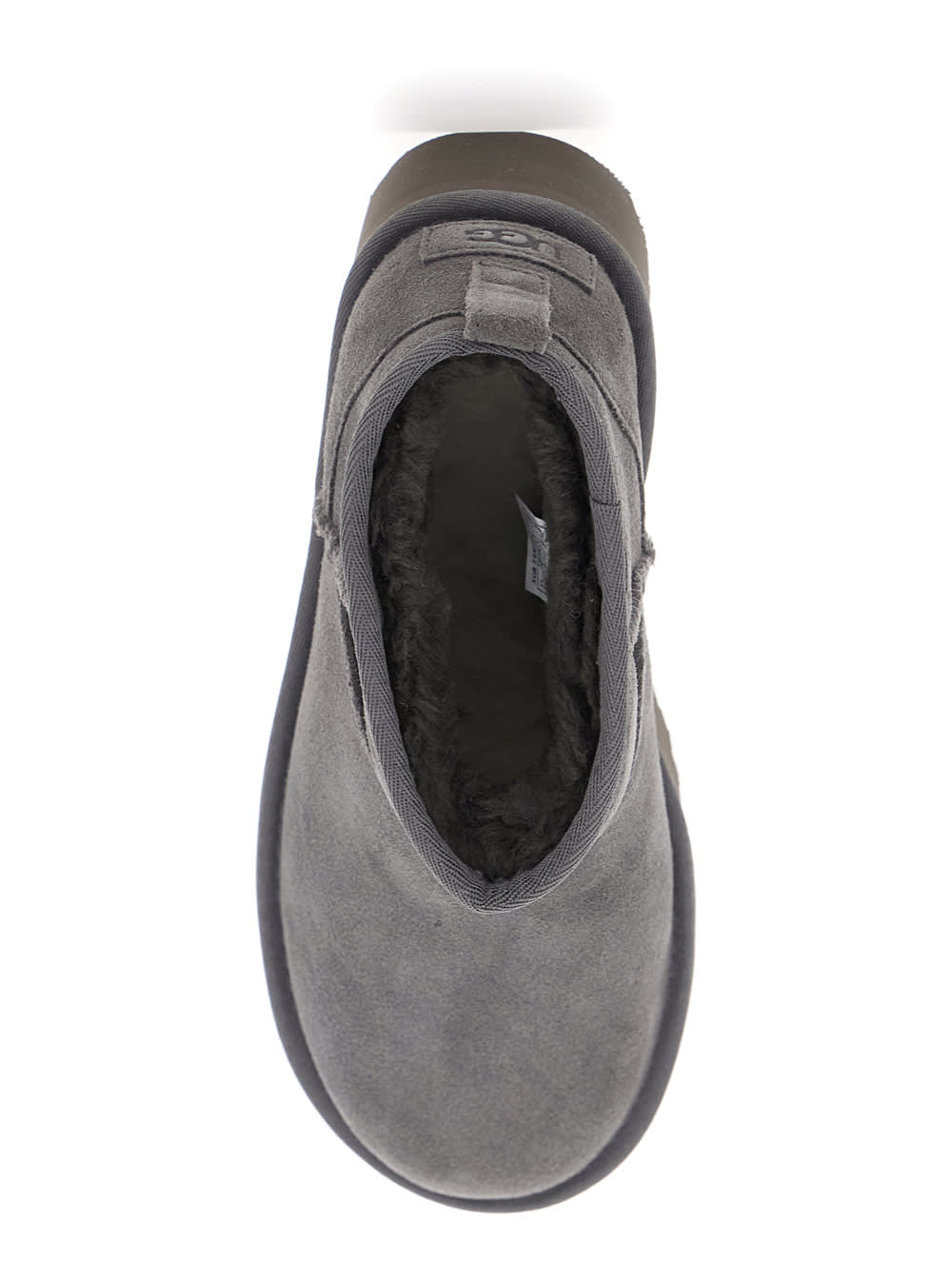 Ugg Classic Ultra Mini Platform Suede Ankle Boots In Gray