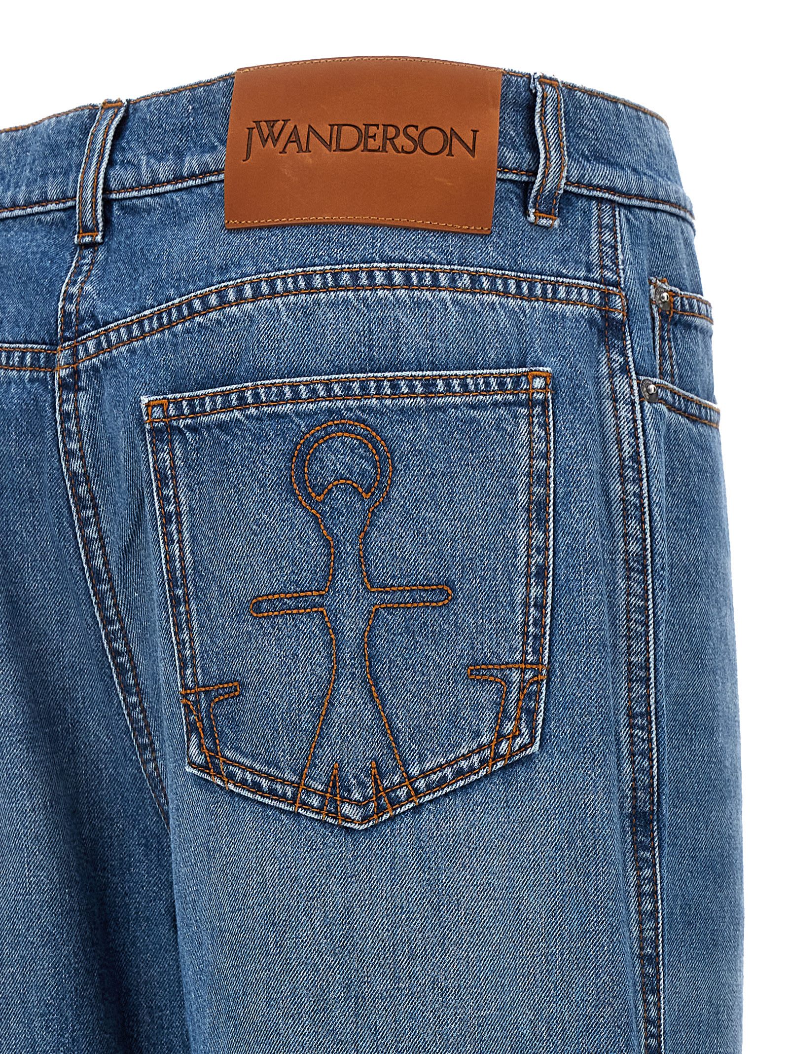 Shop Jw Anderson Cut-out Jeans In Denim