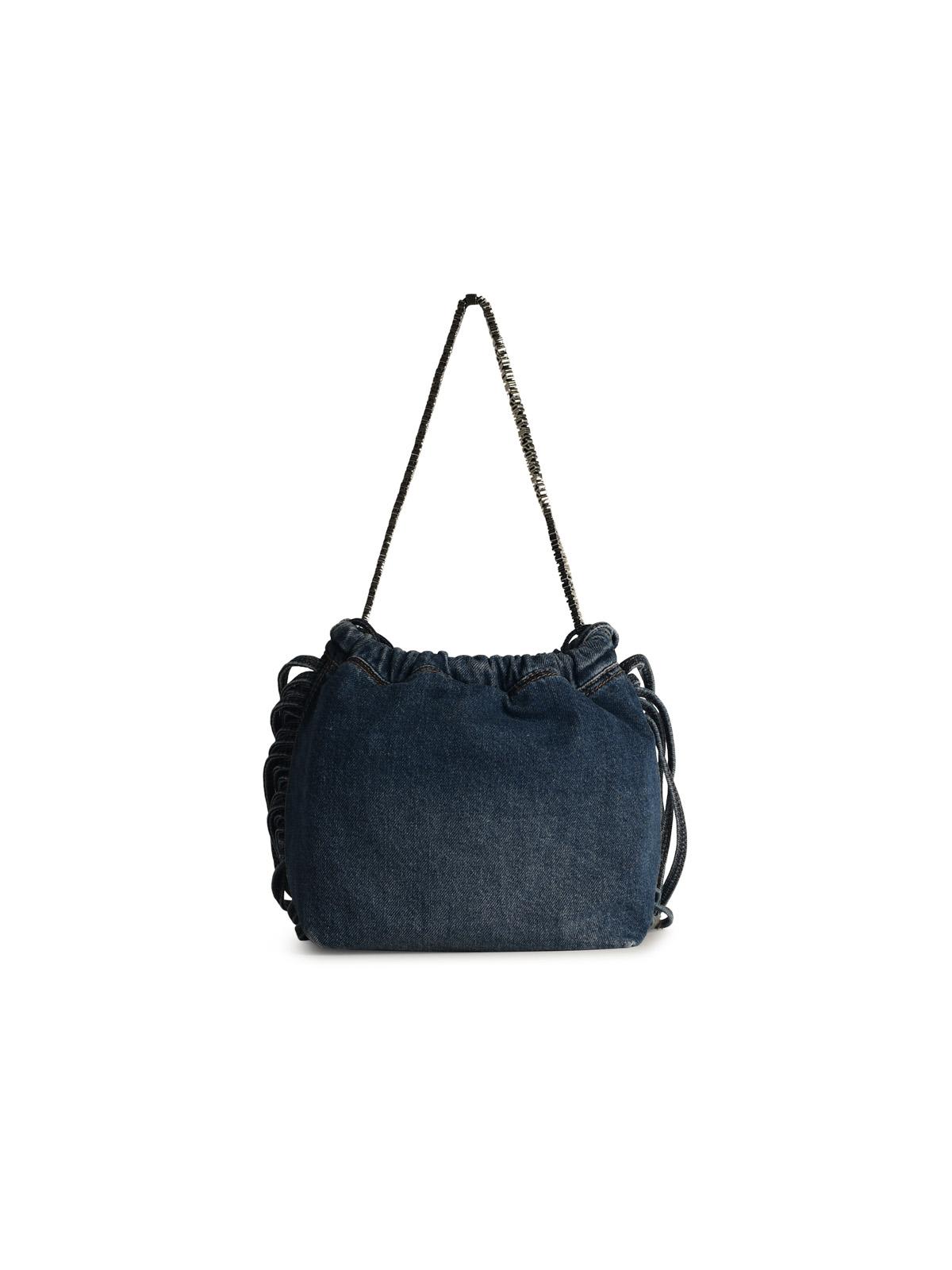 Shop Moschino Blue Denim Bag