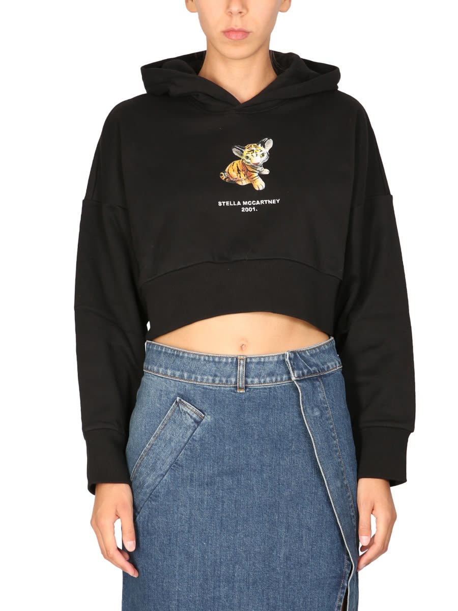 Shop Stella Mccartney Tiger Sweatshirt In Black