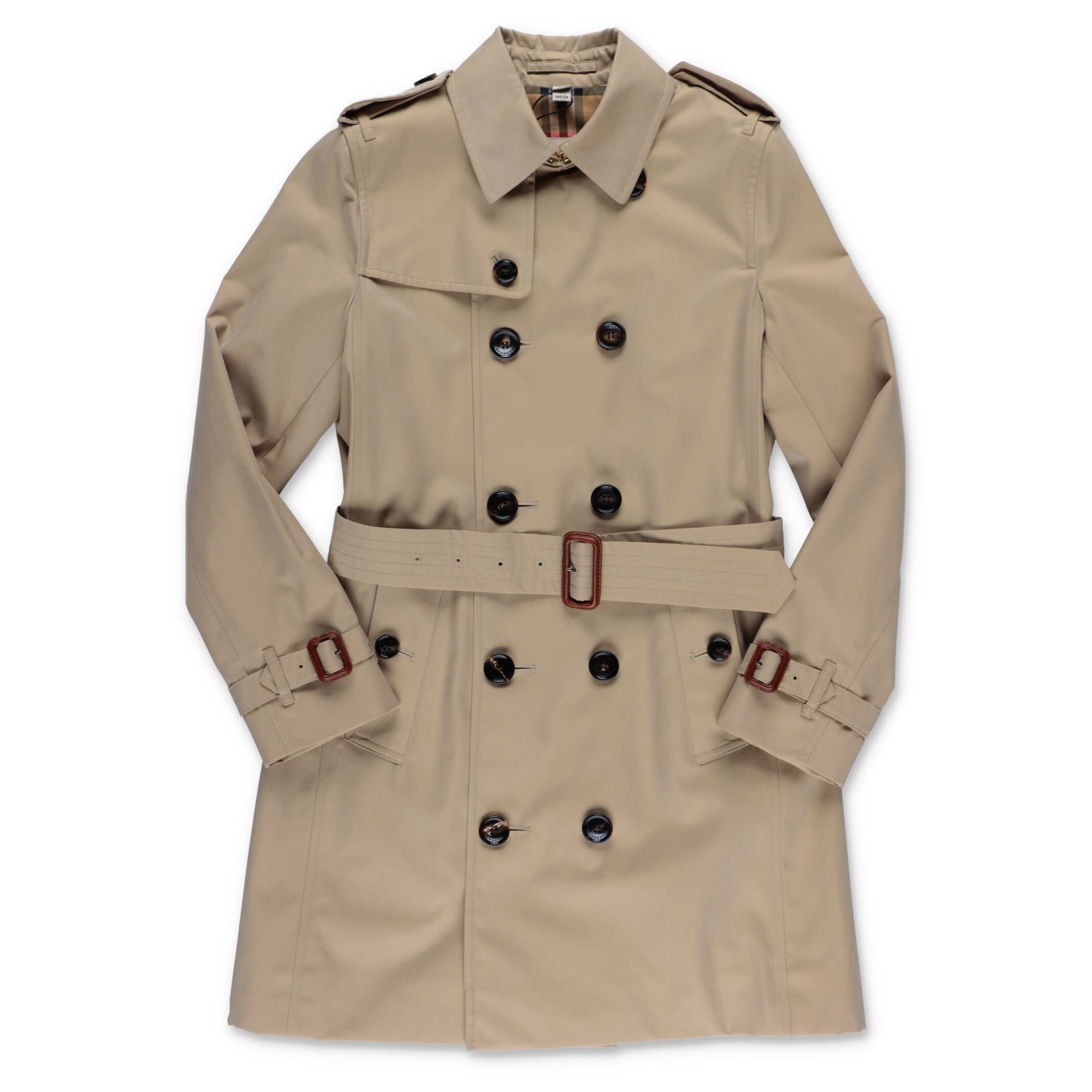 Burberry Trench Beige Mayfair In Tela Di Cotone