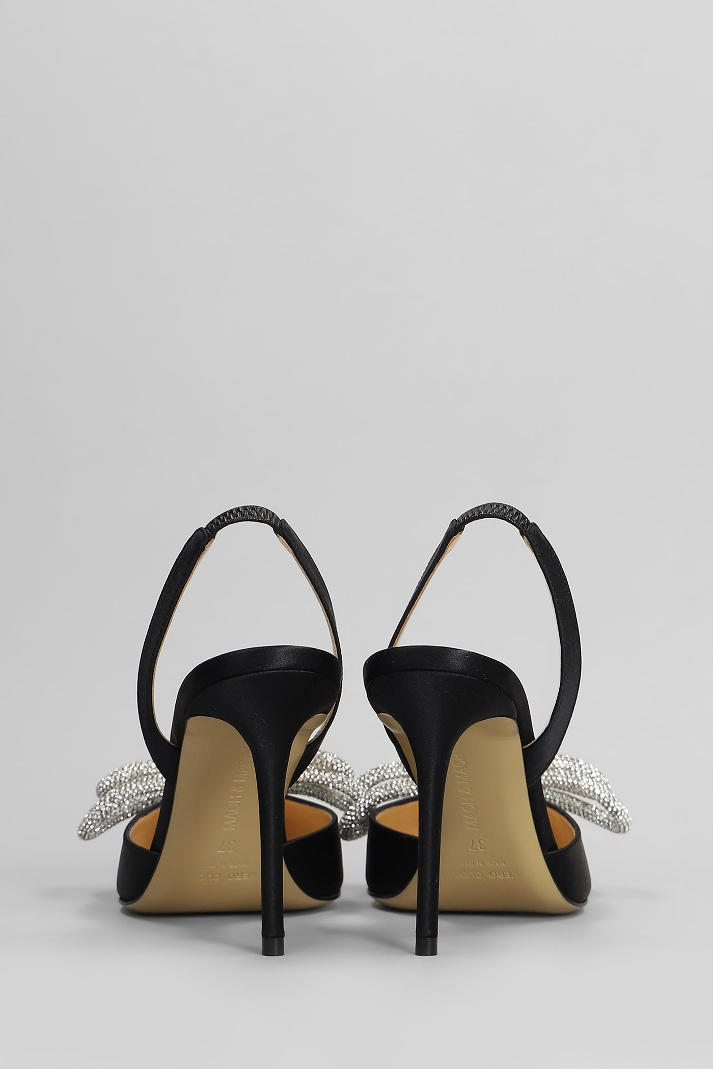 Mach & Mach Pumps In Black Silk In Black