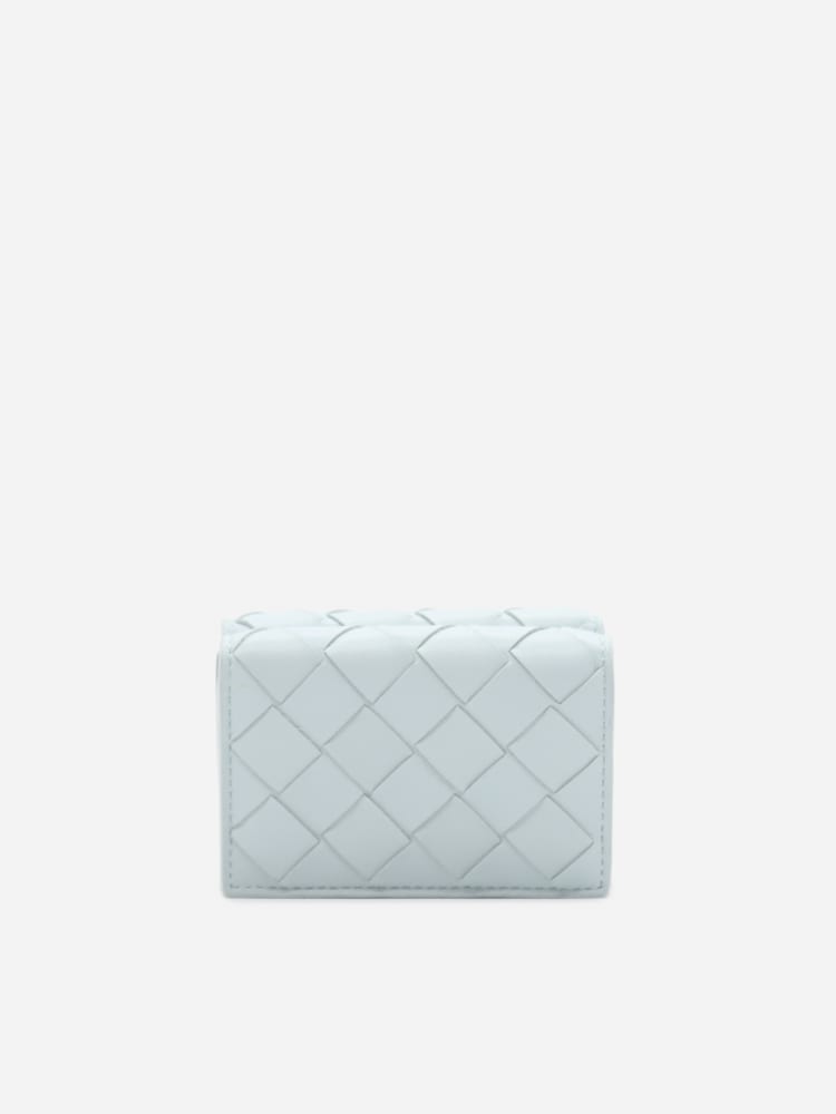 Bottega Veneta Mini Tri-fold Wallet In Leather With Woven Pattern