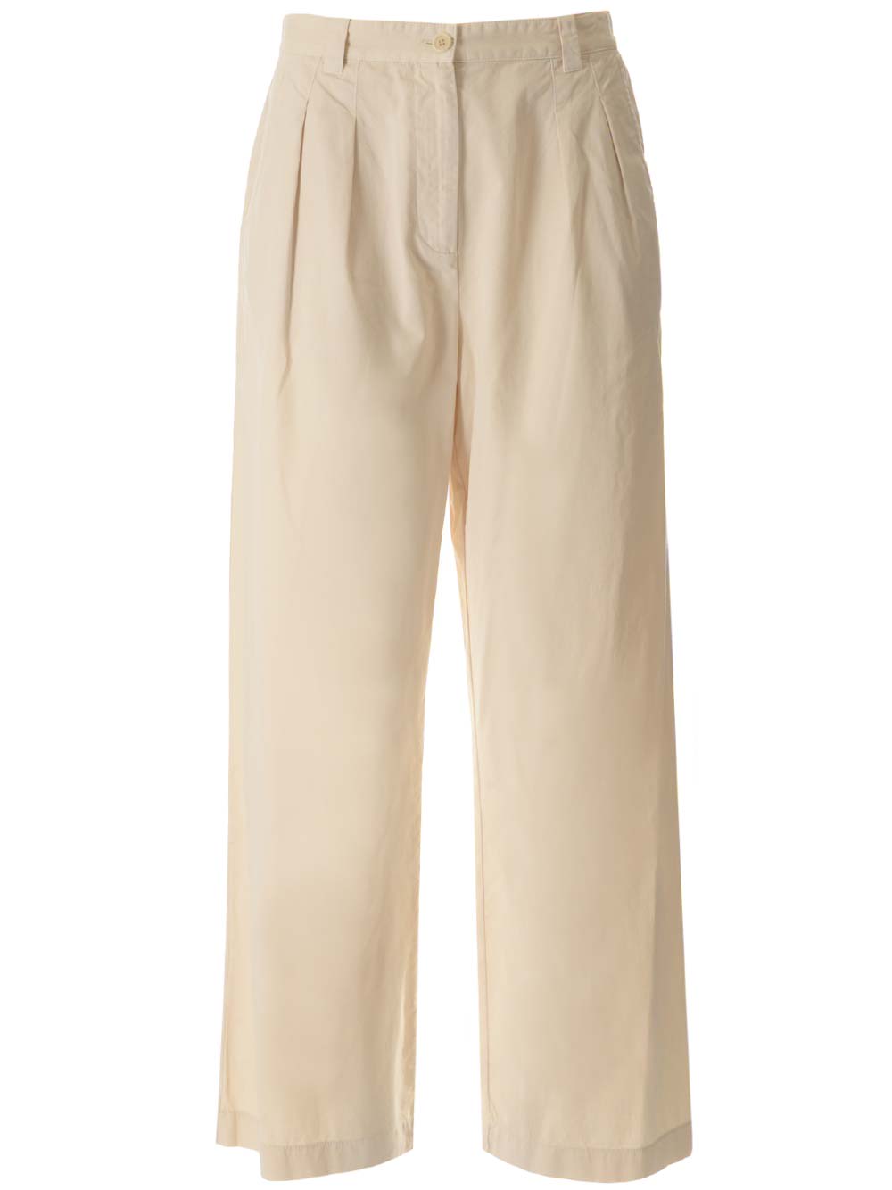 Apc Tressie Cotton Trousers In White